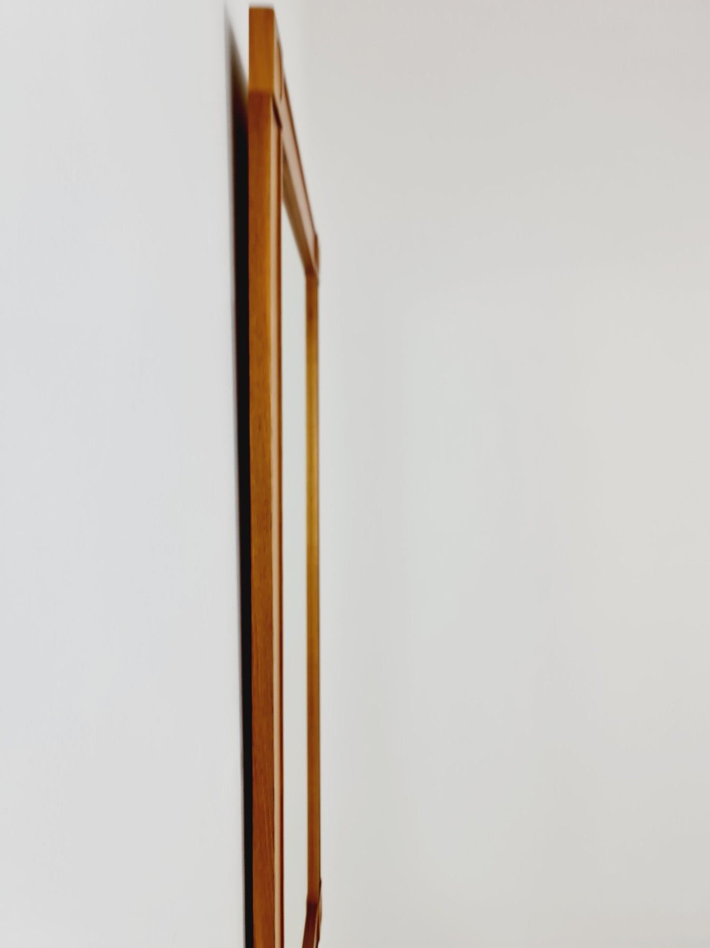 Big Teak Swidish mid-century Modern wall-mounted mirror By AB Nybrofabriken, 1960s