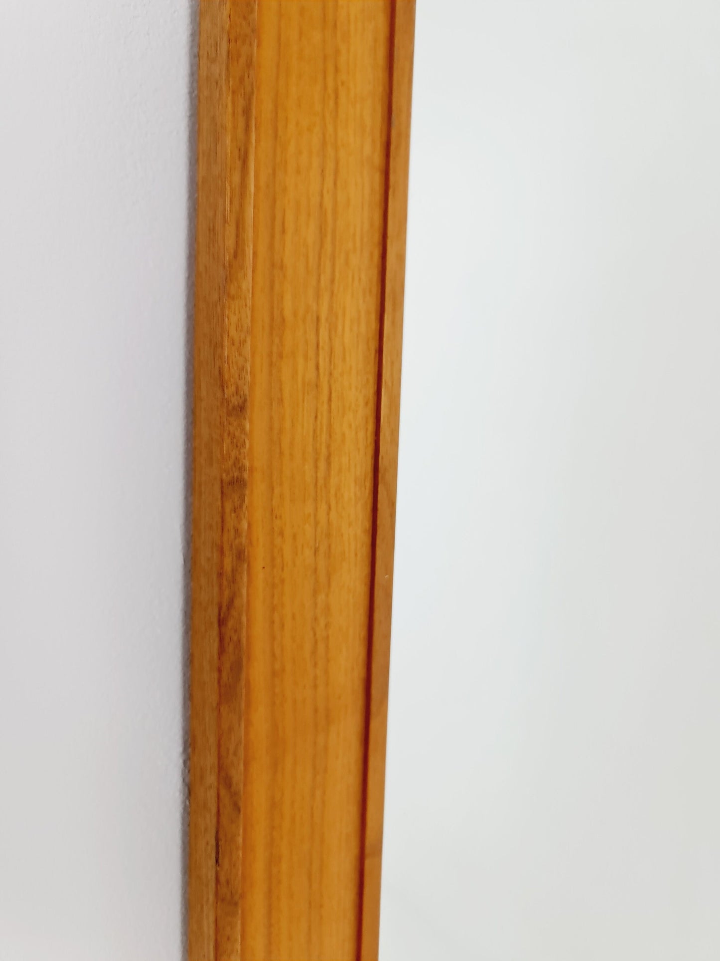 Big Teak Swidish mid-century Modern wall-mounted mirror By AB Nybrofabriken, 1960s