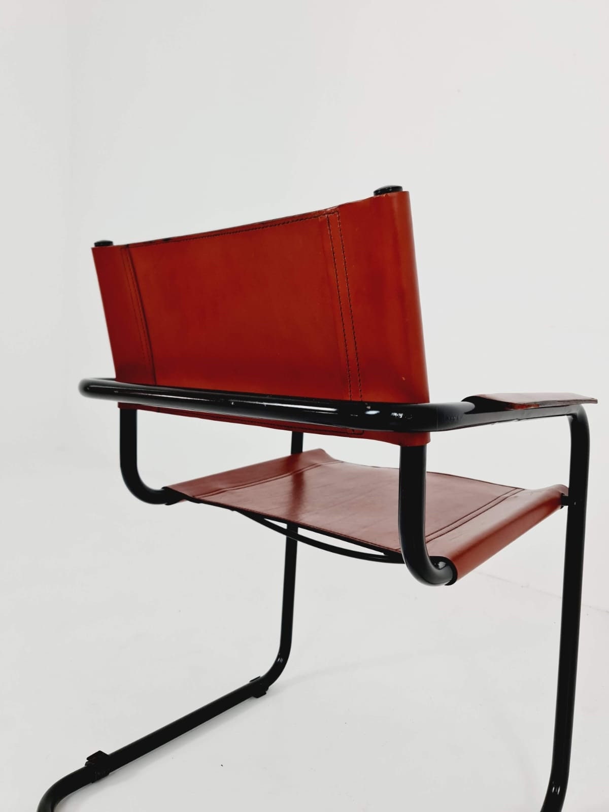 1 of 4 Model MG5 Centro Studio Desk Chairs in Dark Cognac by Mart Stam & Marcel Breuer, 1970s