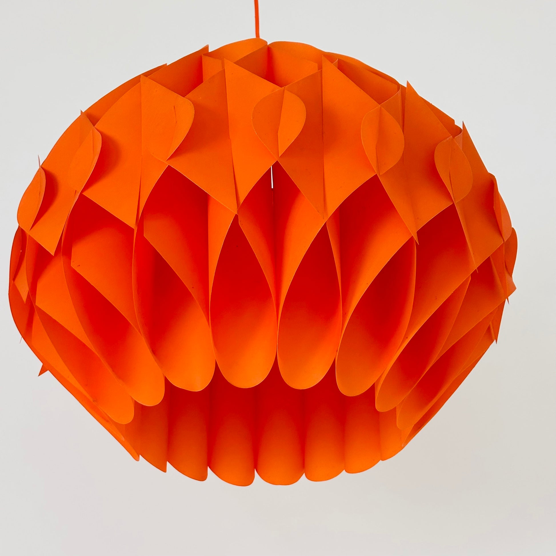 Spaceage orange Butterfly xl size Pendant Lamp by Lars Schiøler for Hoyrup, 1960s , Denmark