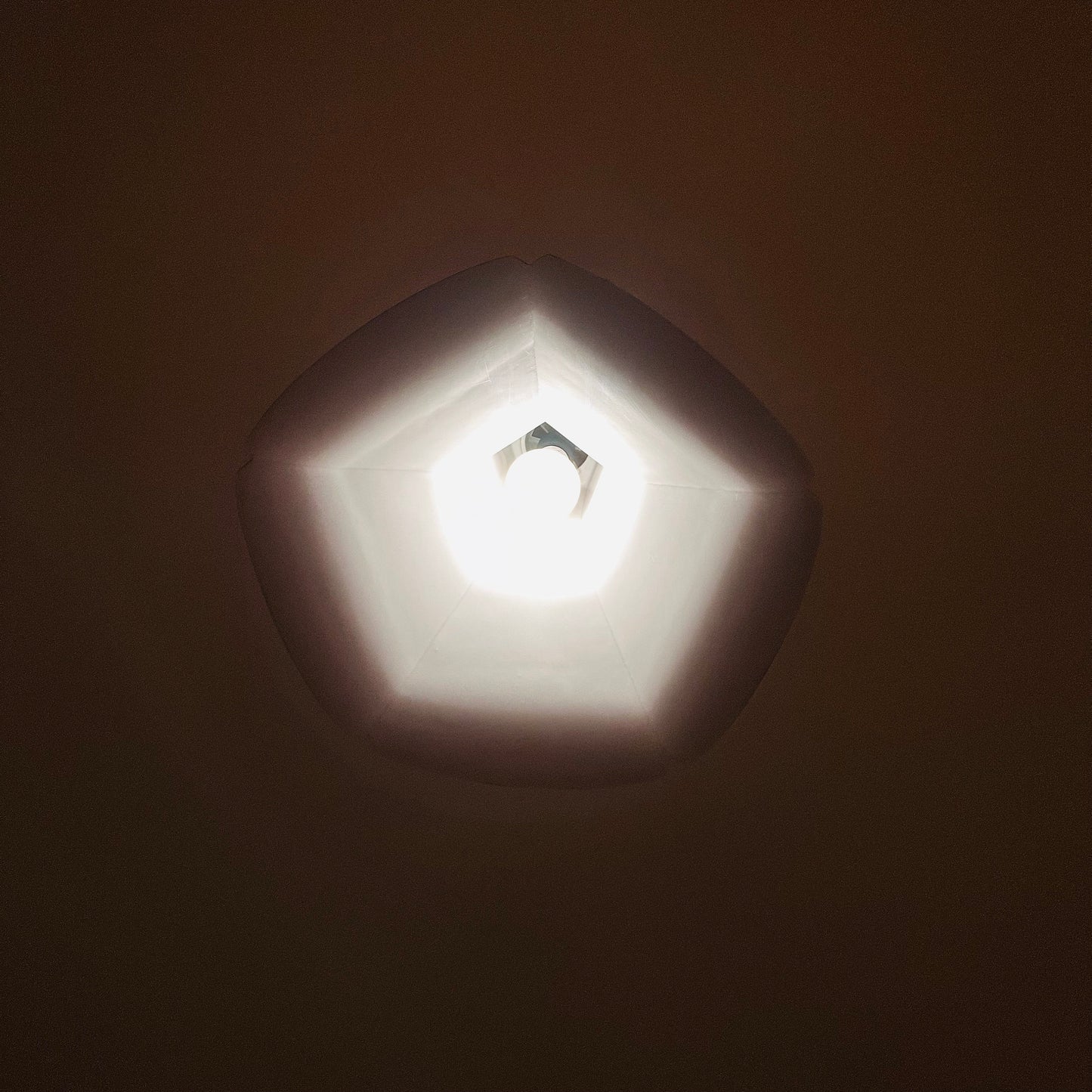 Space age orange pendant lamp flower model Germany. 1970