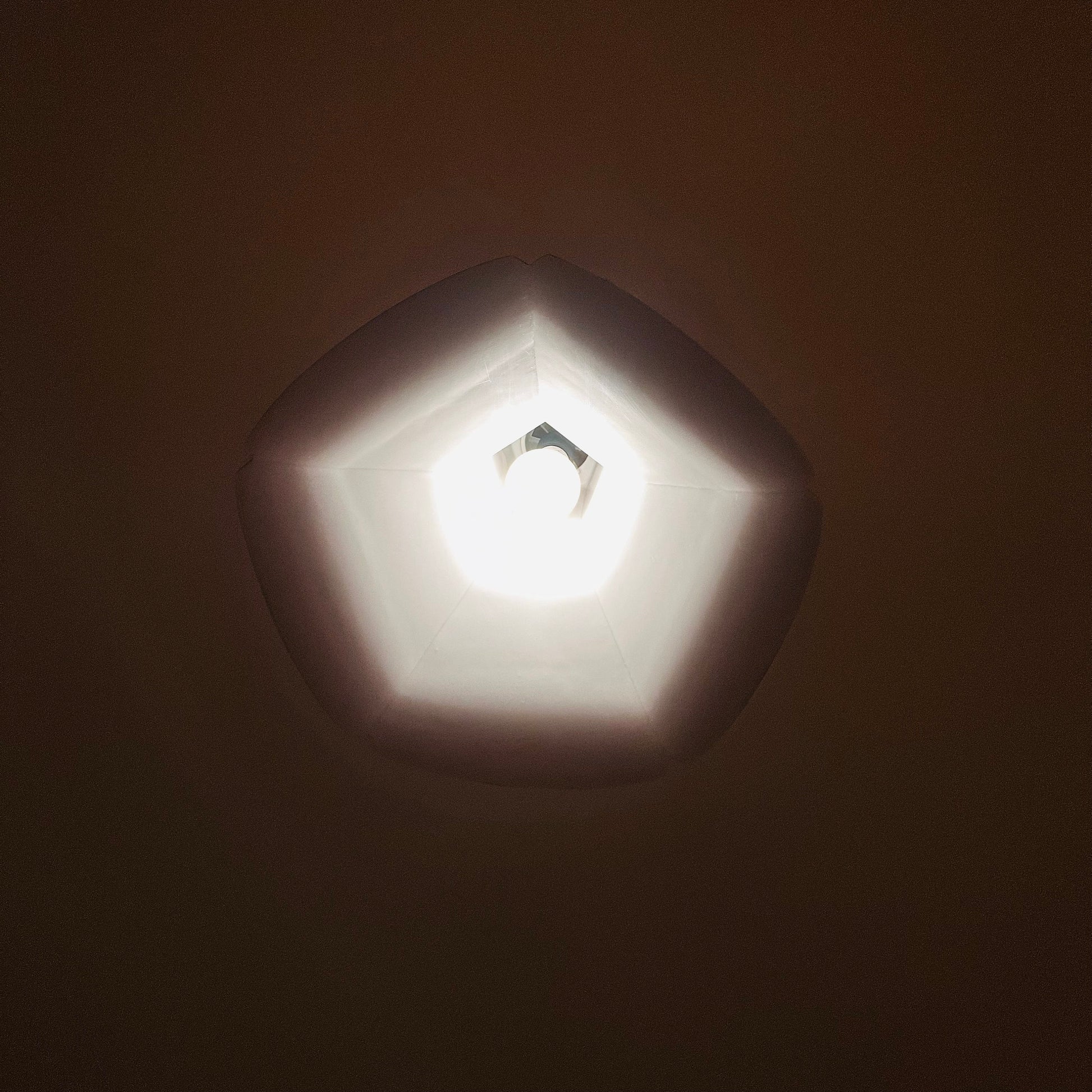 Space age orange pendant lamp flower model Germany. 1970