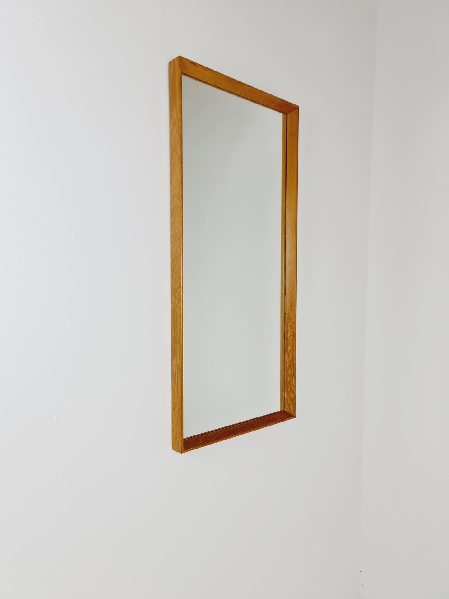 Oak Swedish mid-century Modern wall-mounted mirror By G&T Sweden 1960s