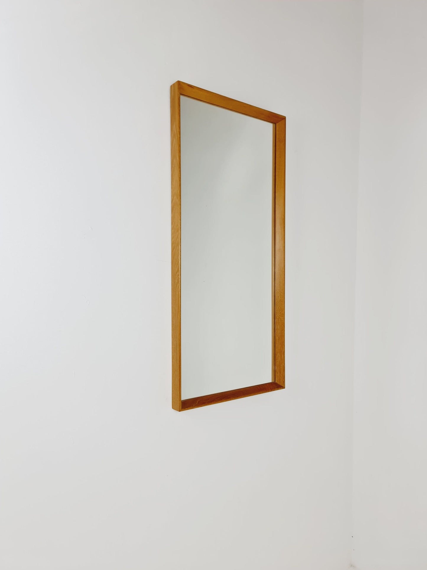 Oak Swedish mid-century Modern wall-mounted mirror By G&T Sweden 1960s