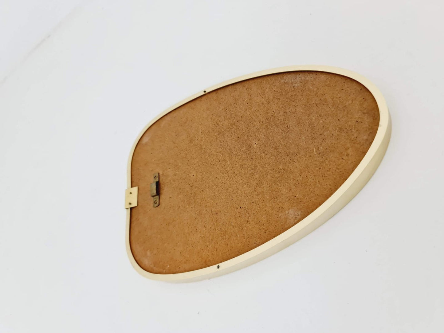 Small Midcentury Brass wall mirror with braided hanging strap by west Spiegel Germany 1960s