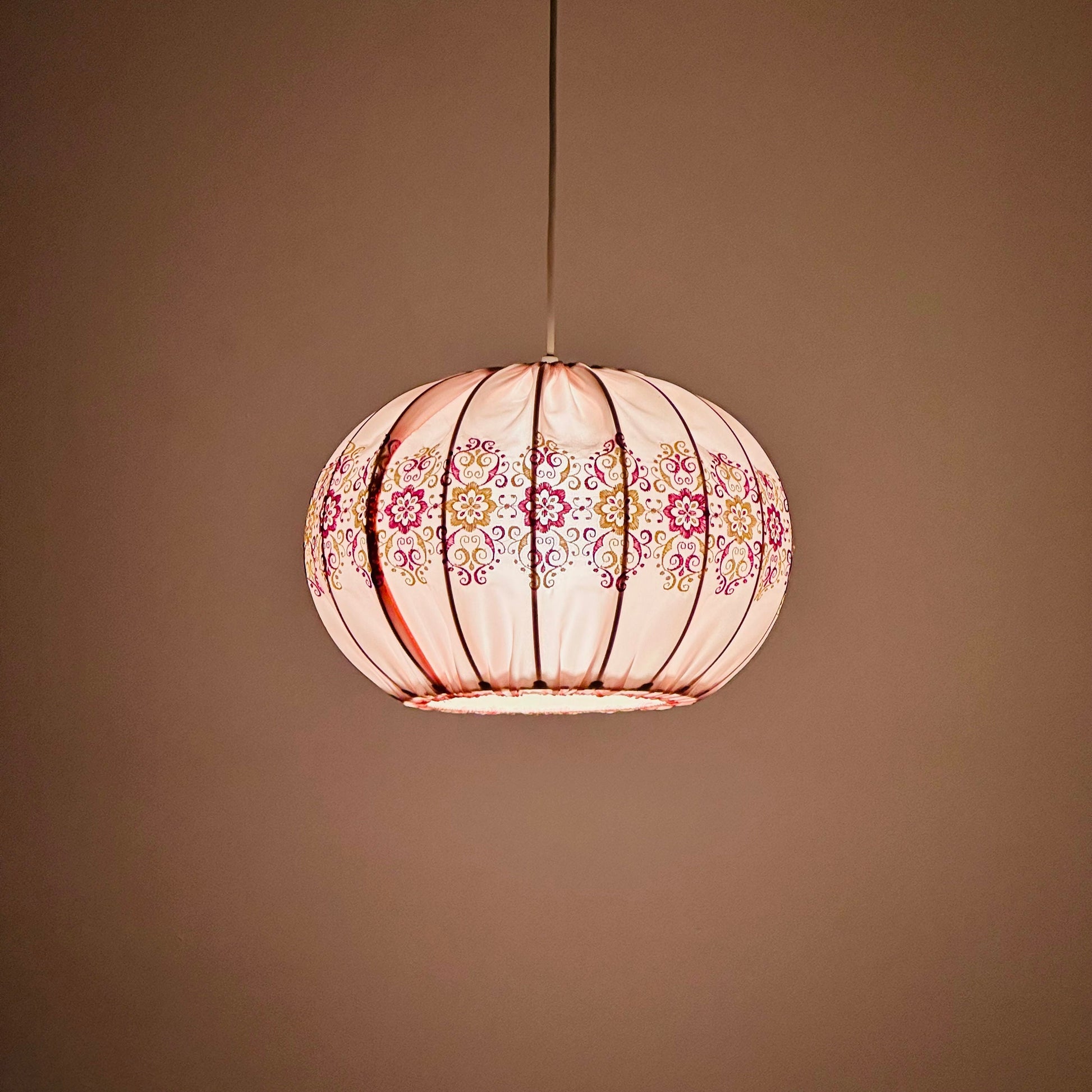 Mid century Textil pendant lamp 1960s Germany