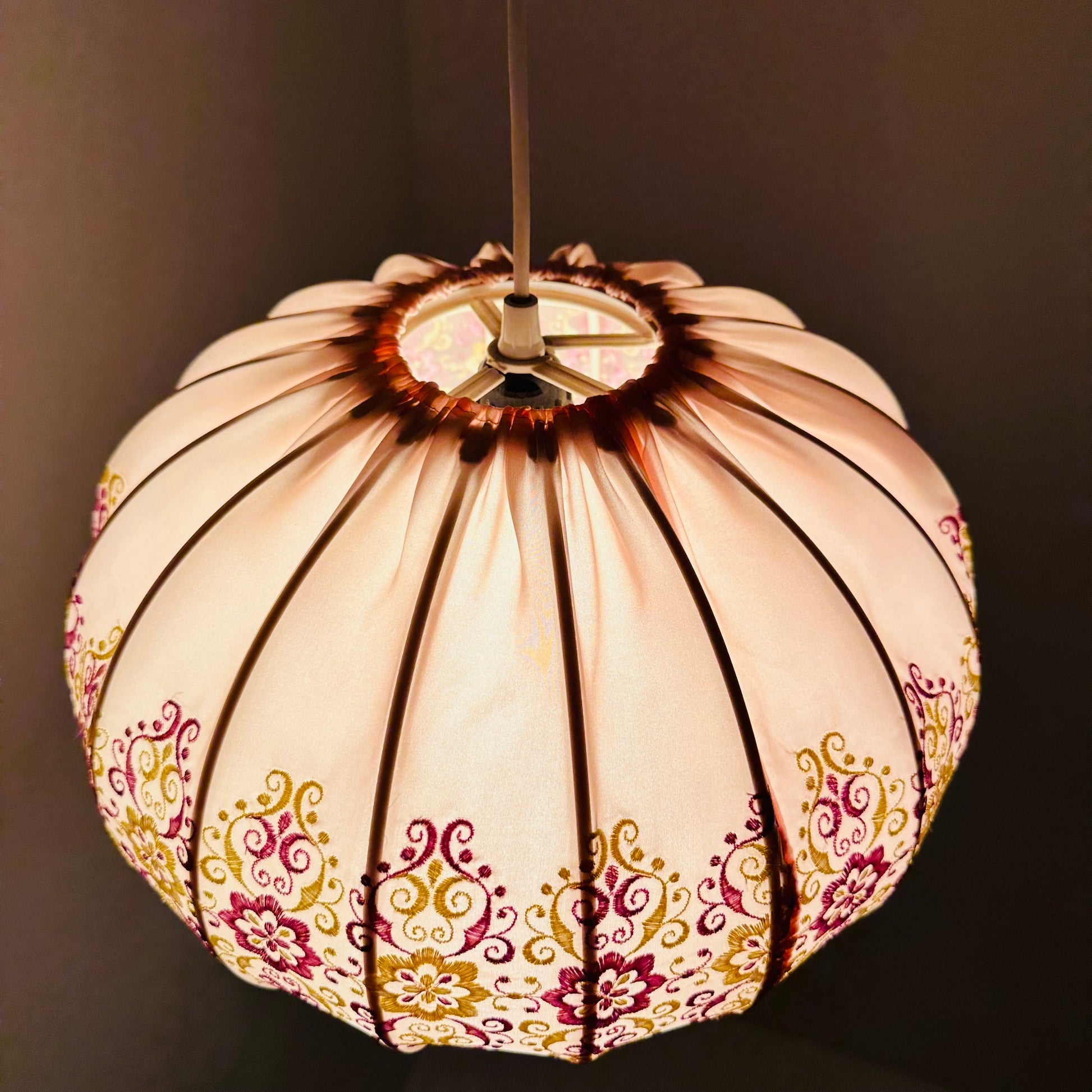 Mid century Textil pendant lamp 1960s Germany
