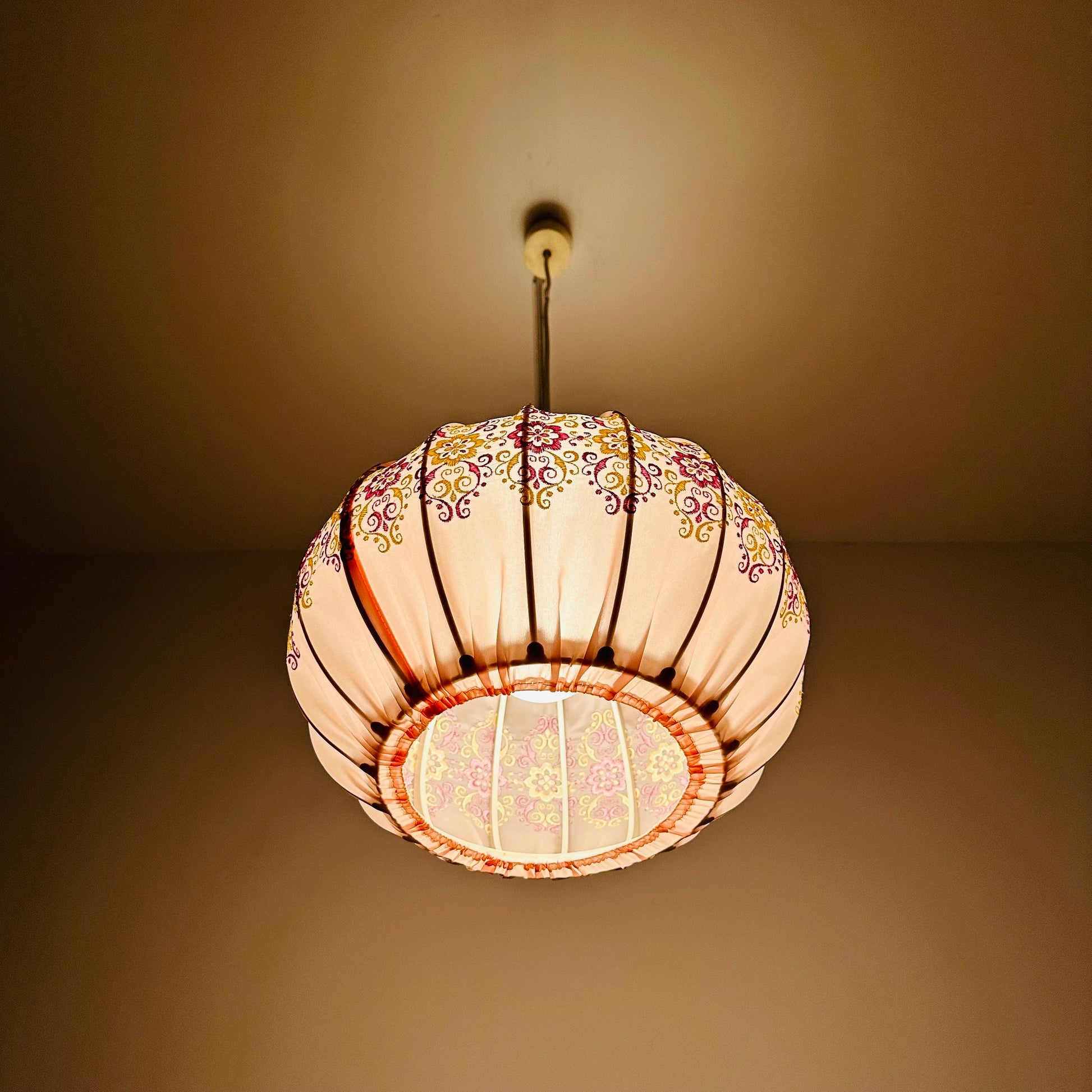 Mid century Textil pendant lamp 1960s Germany