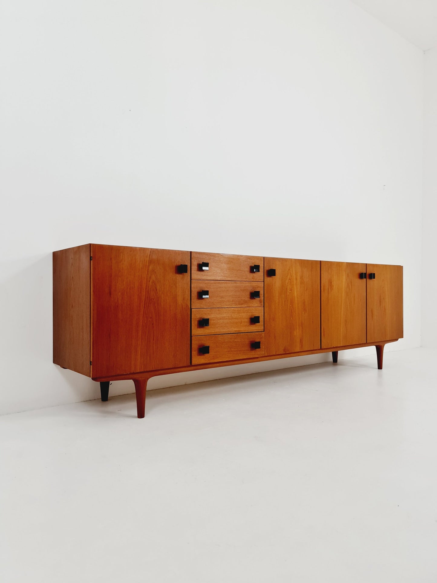 Long teak Danish Mid century Sideboard by IB Kofod Larsen,1960s