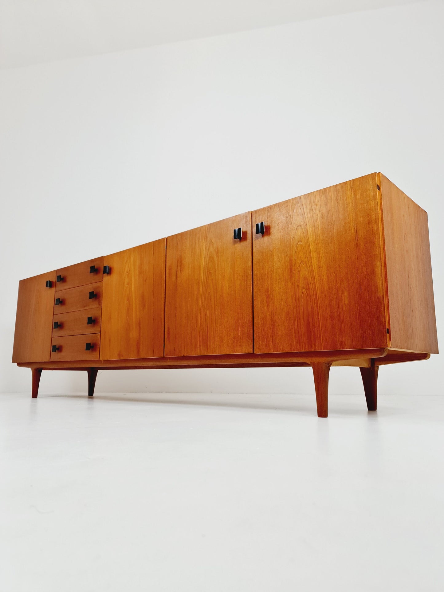 Long teak Danish Mid century Sideboard by IB Kofod Larsen,1960s