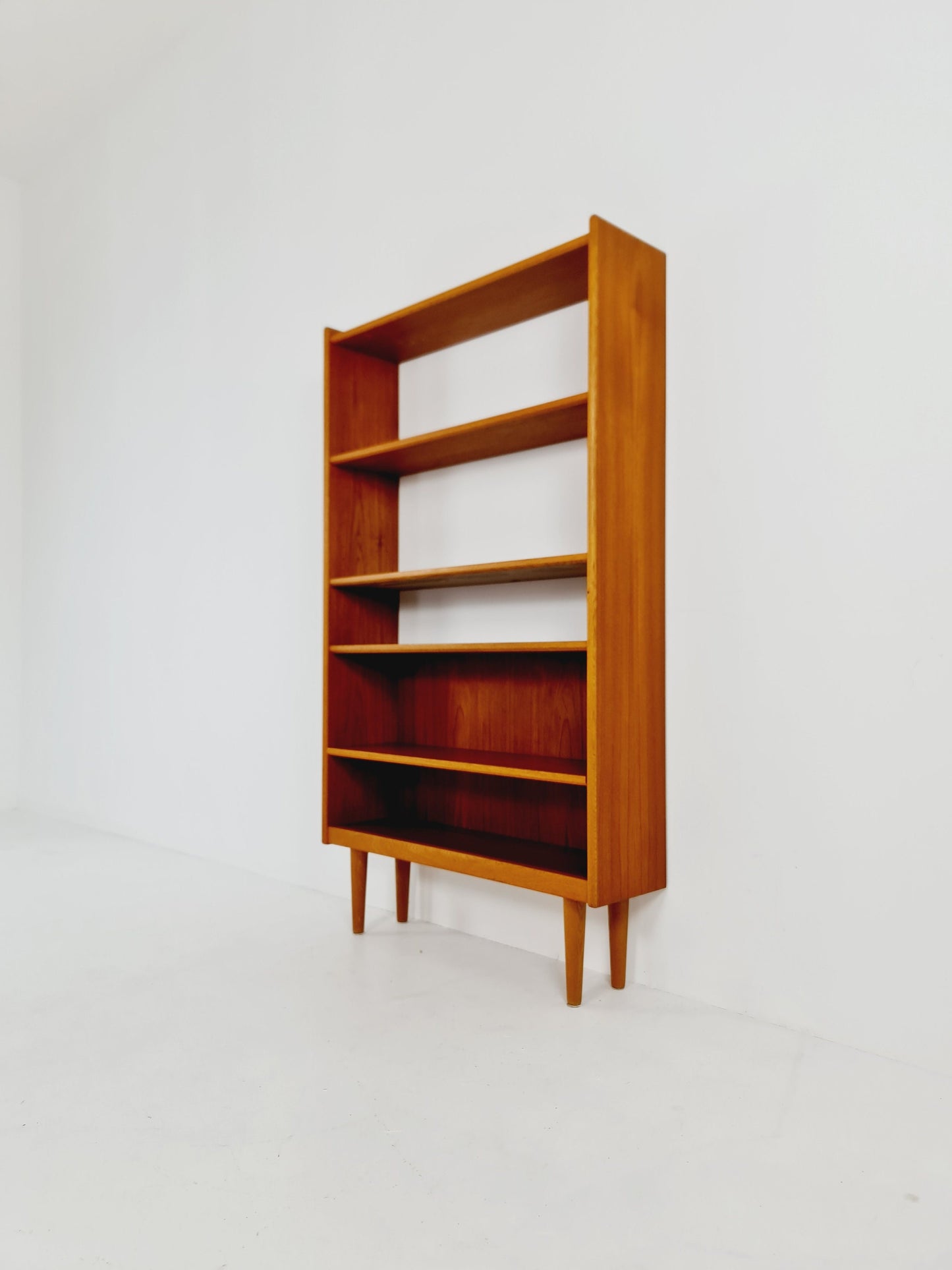Danish freestanding vintage bookshelf system/ book case teak by Johannes Sorth, 1960s