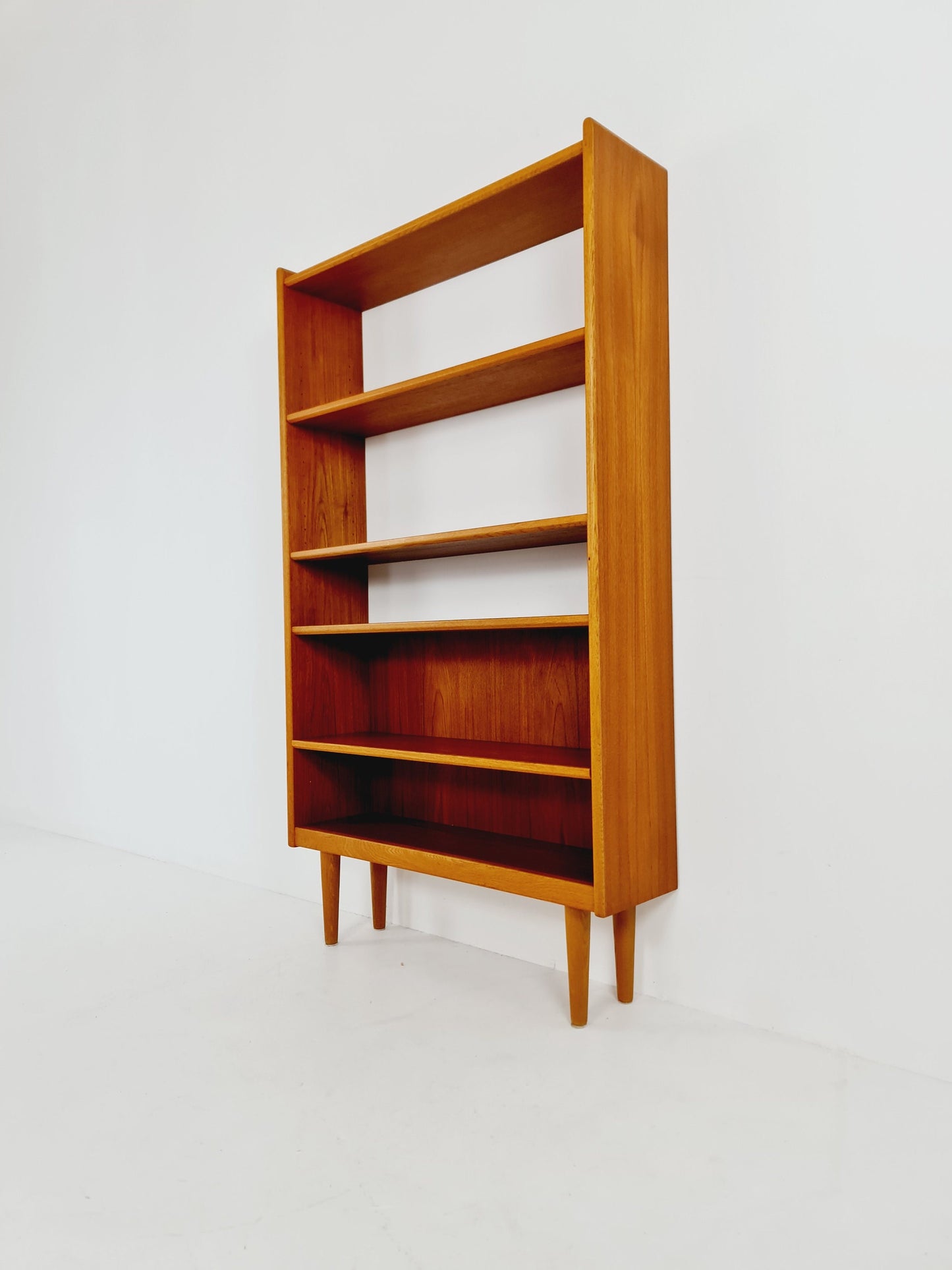 Danish freestanding vintage bookshelf system/ book case teak by Johannes Sorth, 1960s