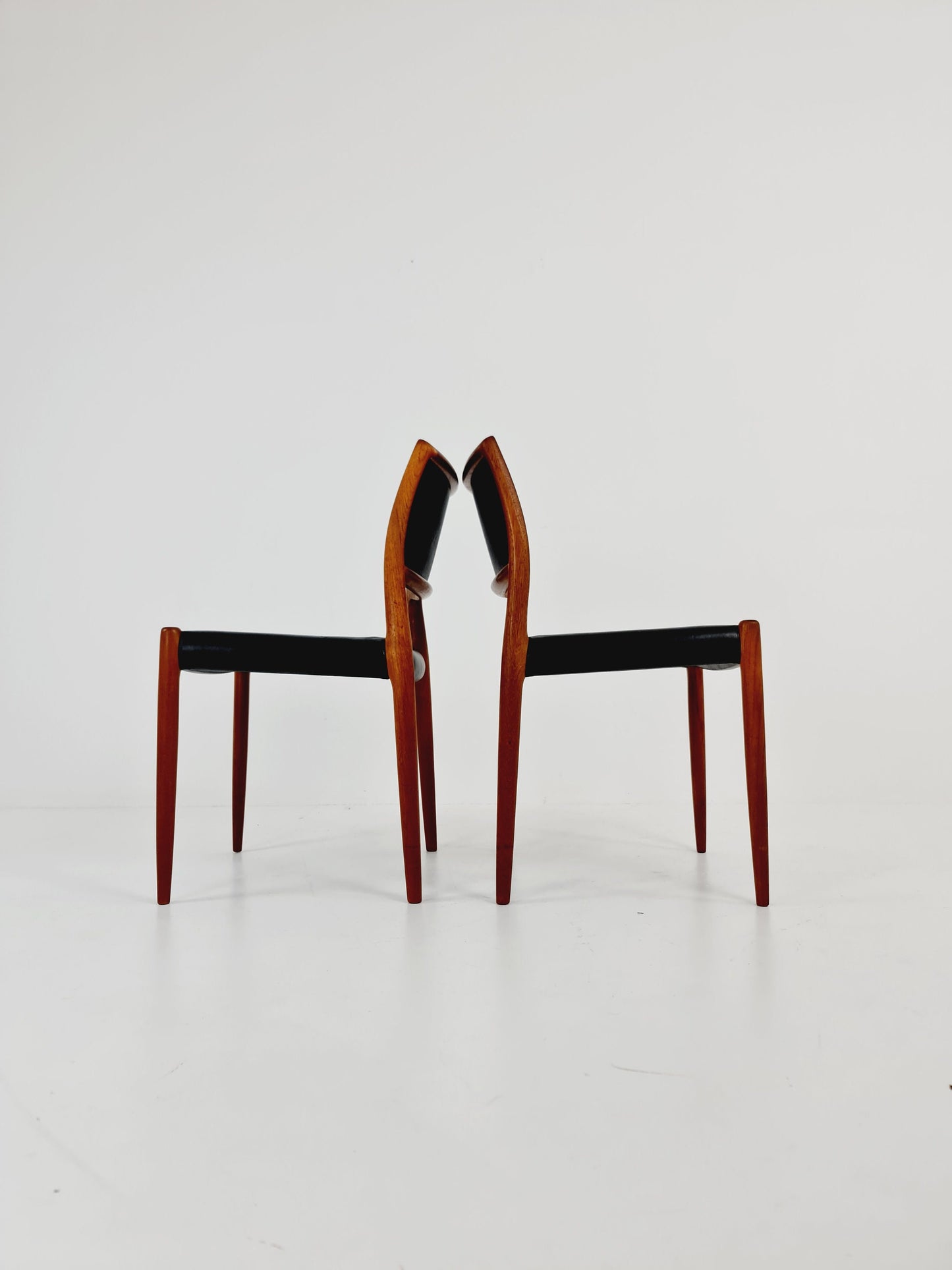 Vintage Danish teak dining charis by Niels Otto Møller Model 80, 1960s, set of 2