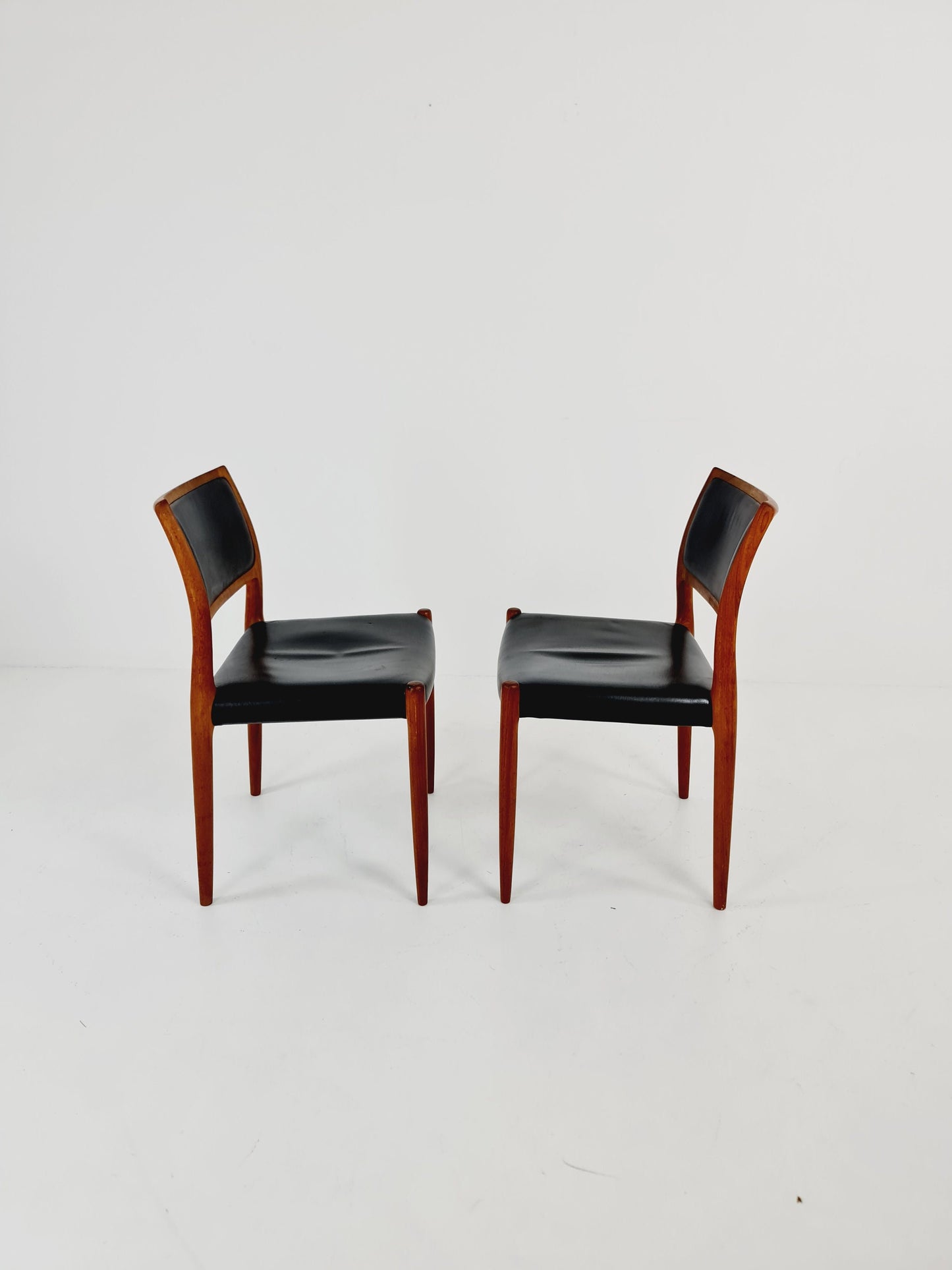 Vintage Danish teak dining charis by Niels Otto Møller Model 80, 1960s, set of 2