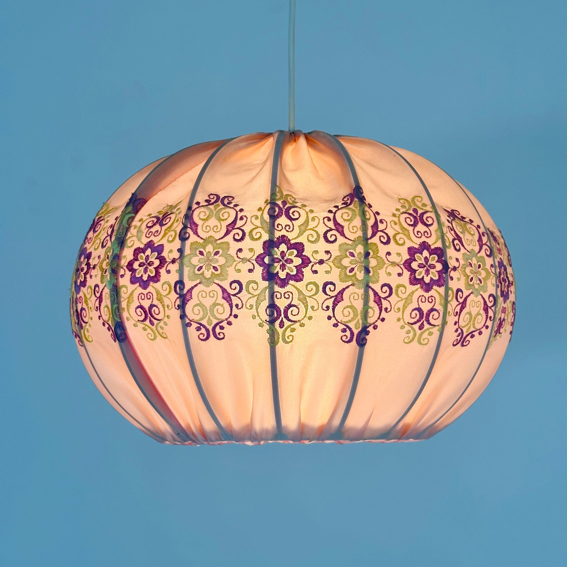 Mid century Textil pendant lamp 1960s Germany