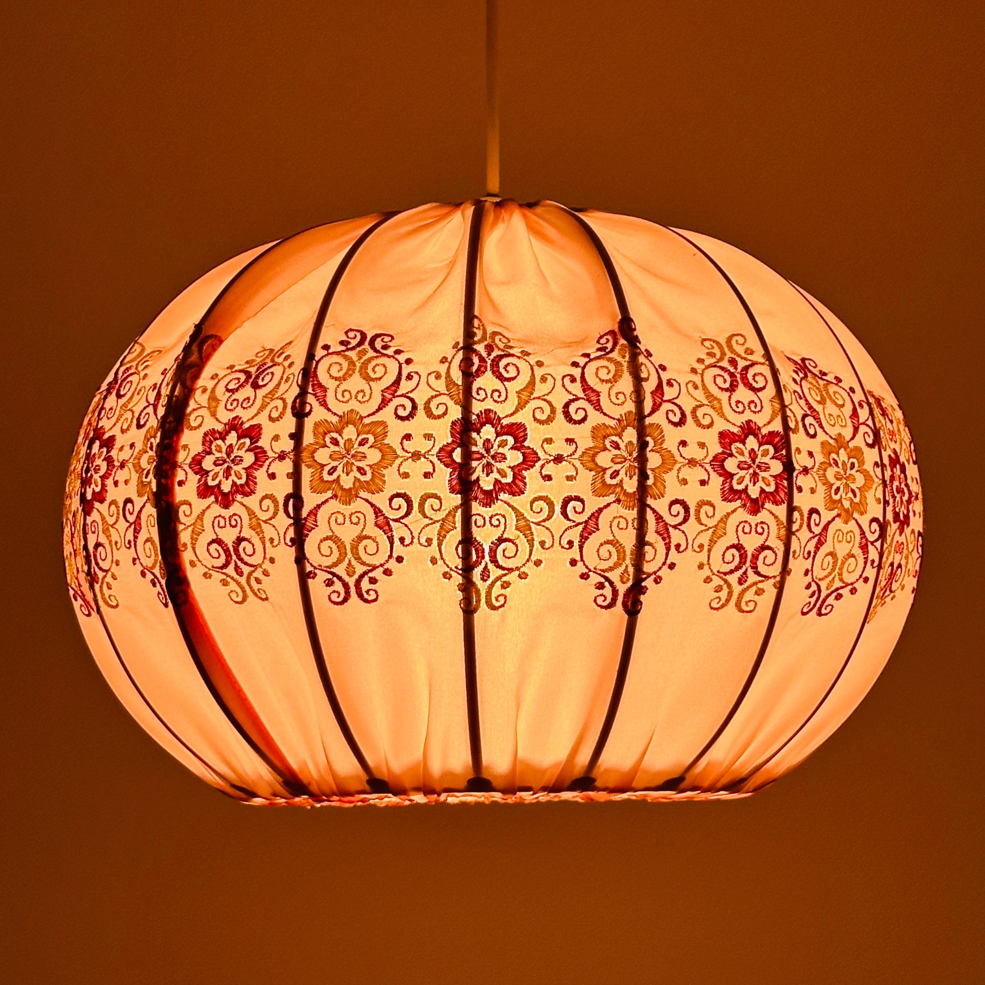 Mid century Textil pendant lamp 1960s Germany