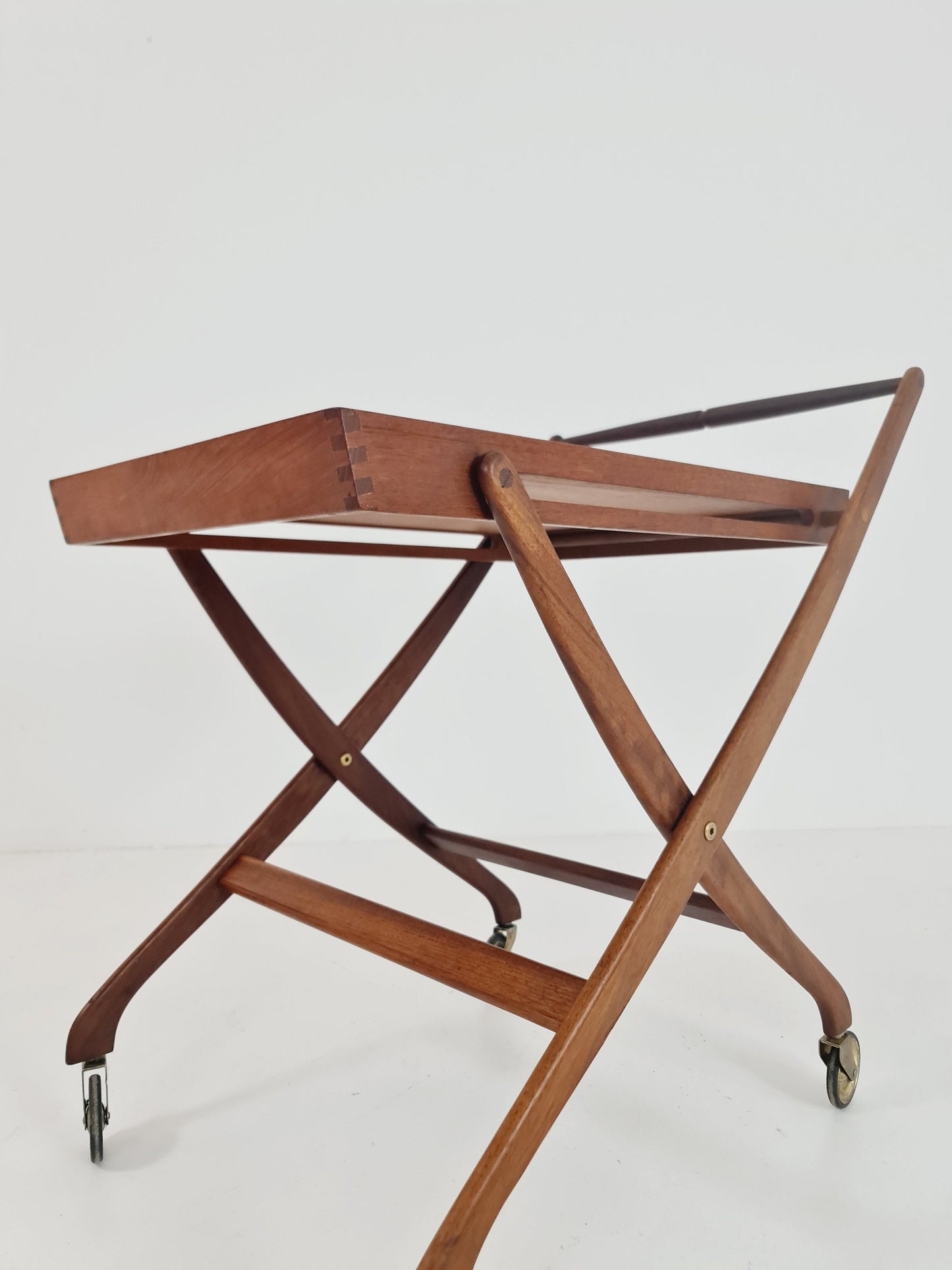 Vintage mid century danish Folding in solid Teak & Oak trolley 1960s