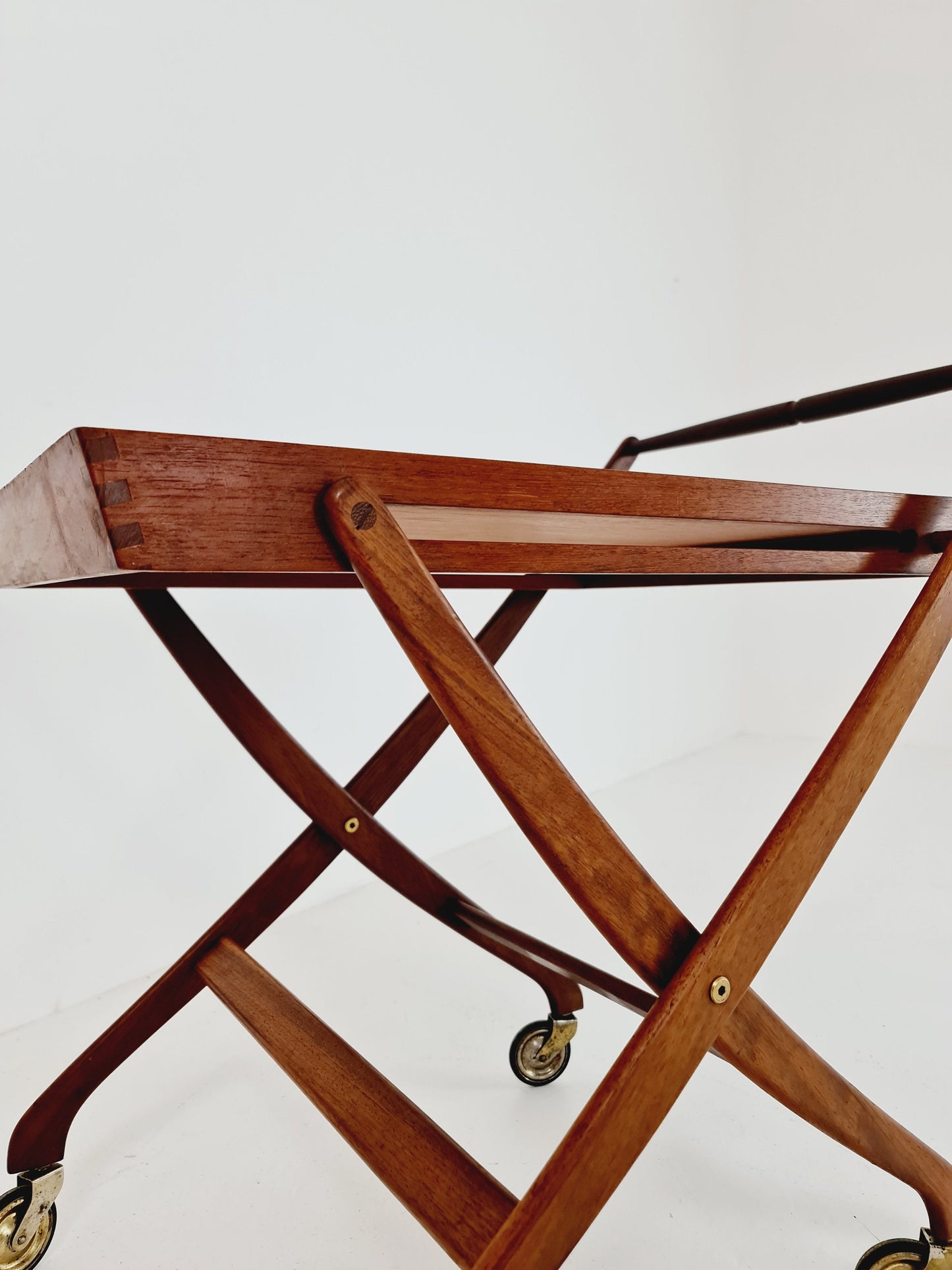 Vintage mid century danish Folding in solid Teak & Oak trolley 1960s