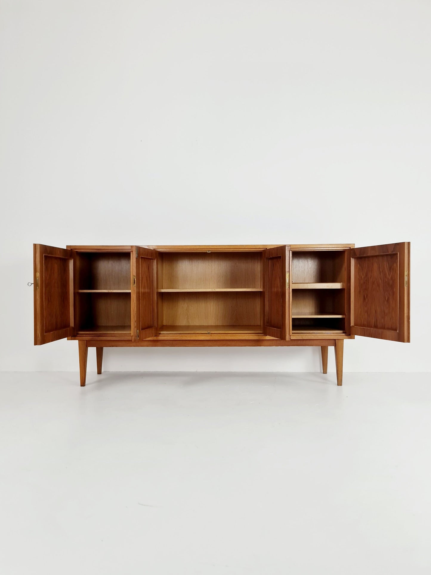Mid Century Modern German Solid walnut Sideboard 1960s