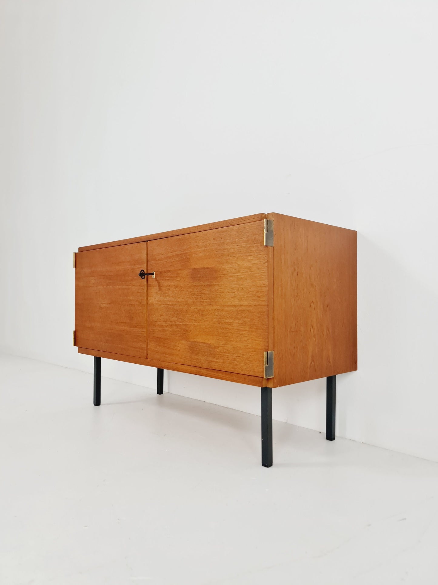Mid century teak German modern cabinet, sideboard By Rego 60s