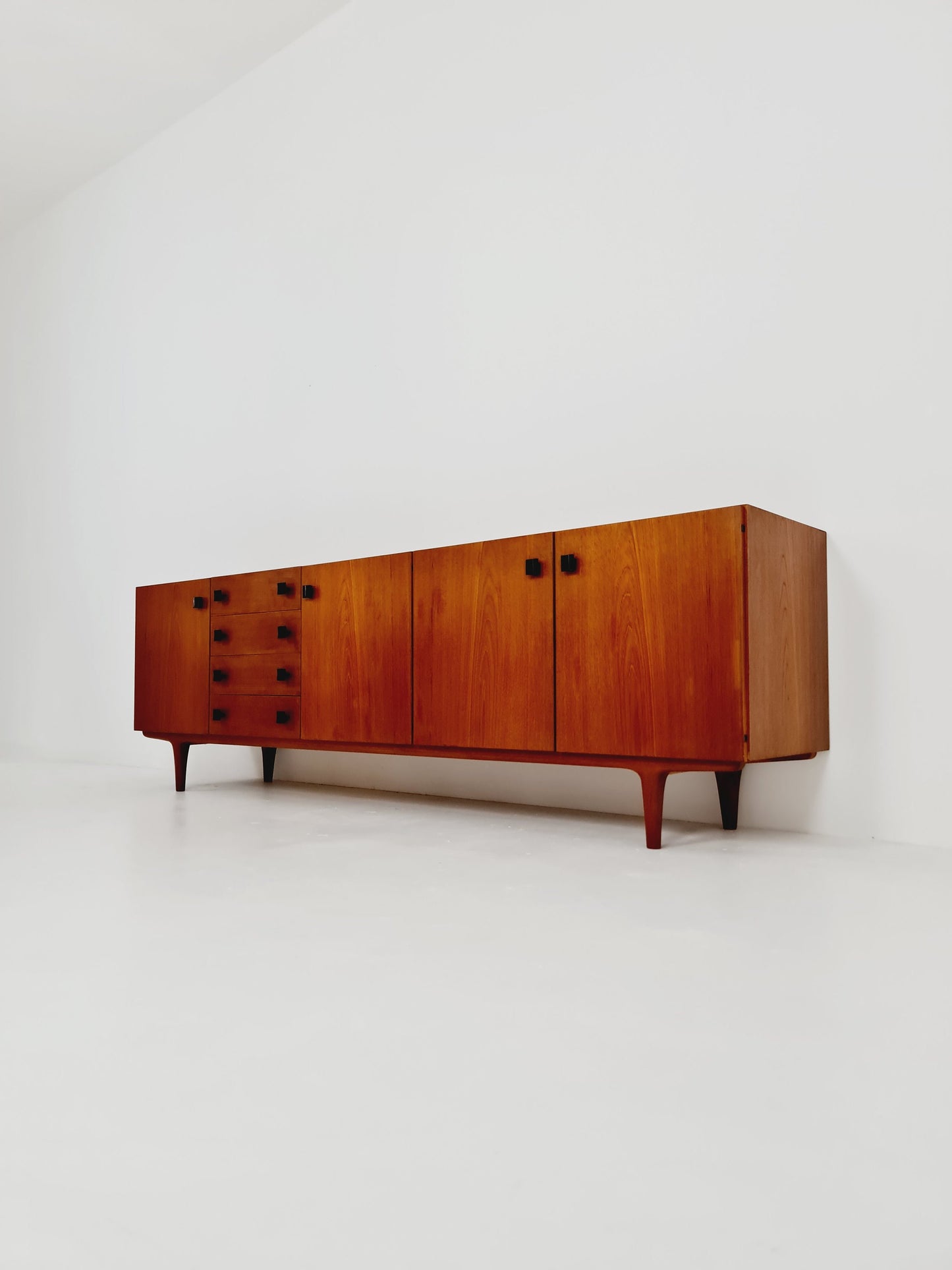 Long teak Danish Mid century Sideboard by IB Kofod Larsen,1960s