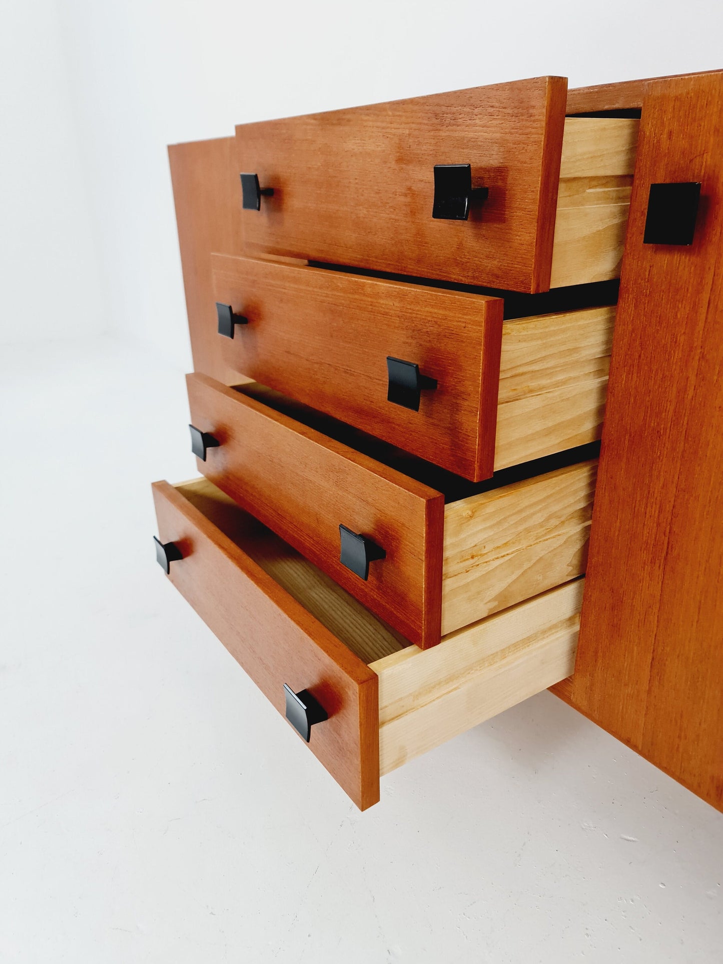 Long teak Danish Mid century Sideboard by IB Kofod Larsen,1960s