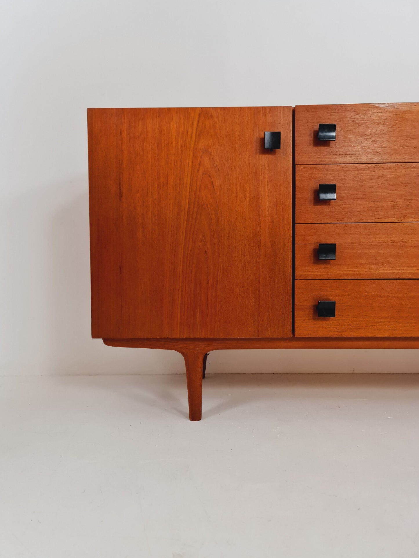 Long teak Danish Mid century Sideboard by IB Kofod Larsen,1960s