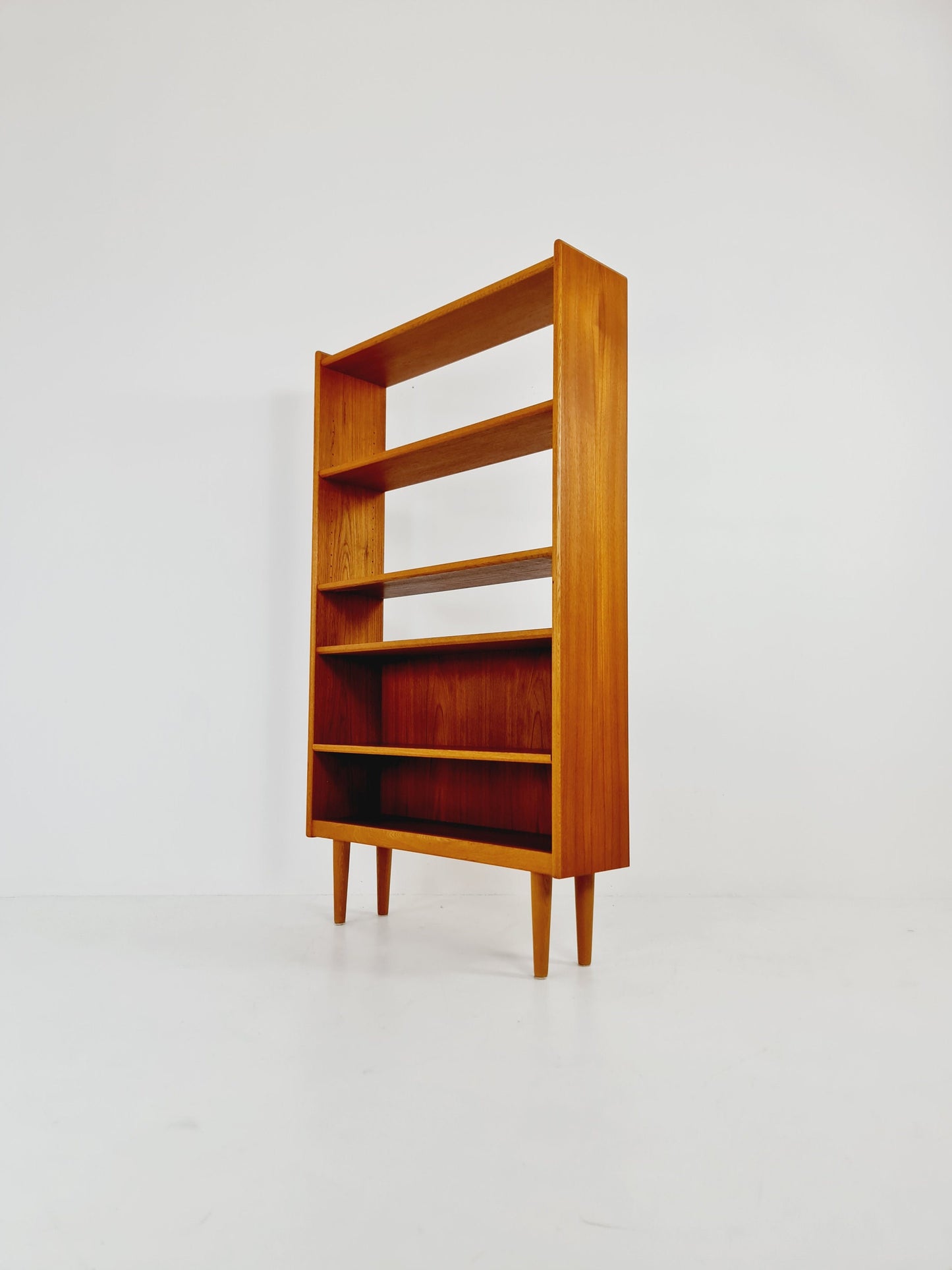 Danish freestanding vintage bookshelf system/ book case teak by Johannes Sorth, 1960s