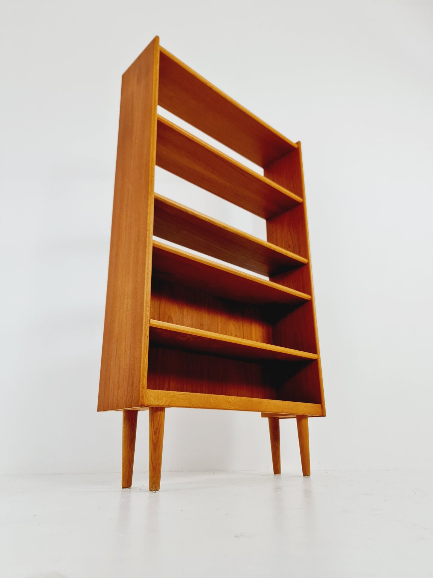 Danish freestanding vintage bookshelf system/ book case teak by Johannes Sorth, 1960s