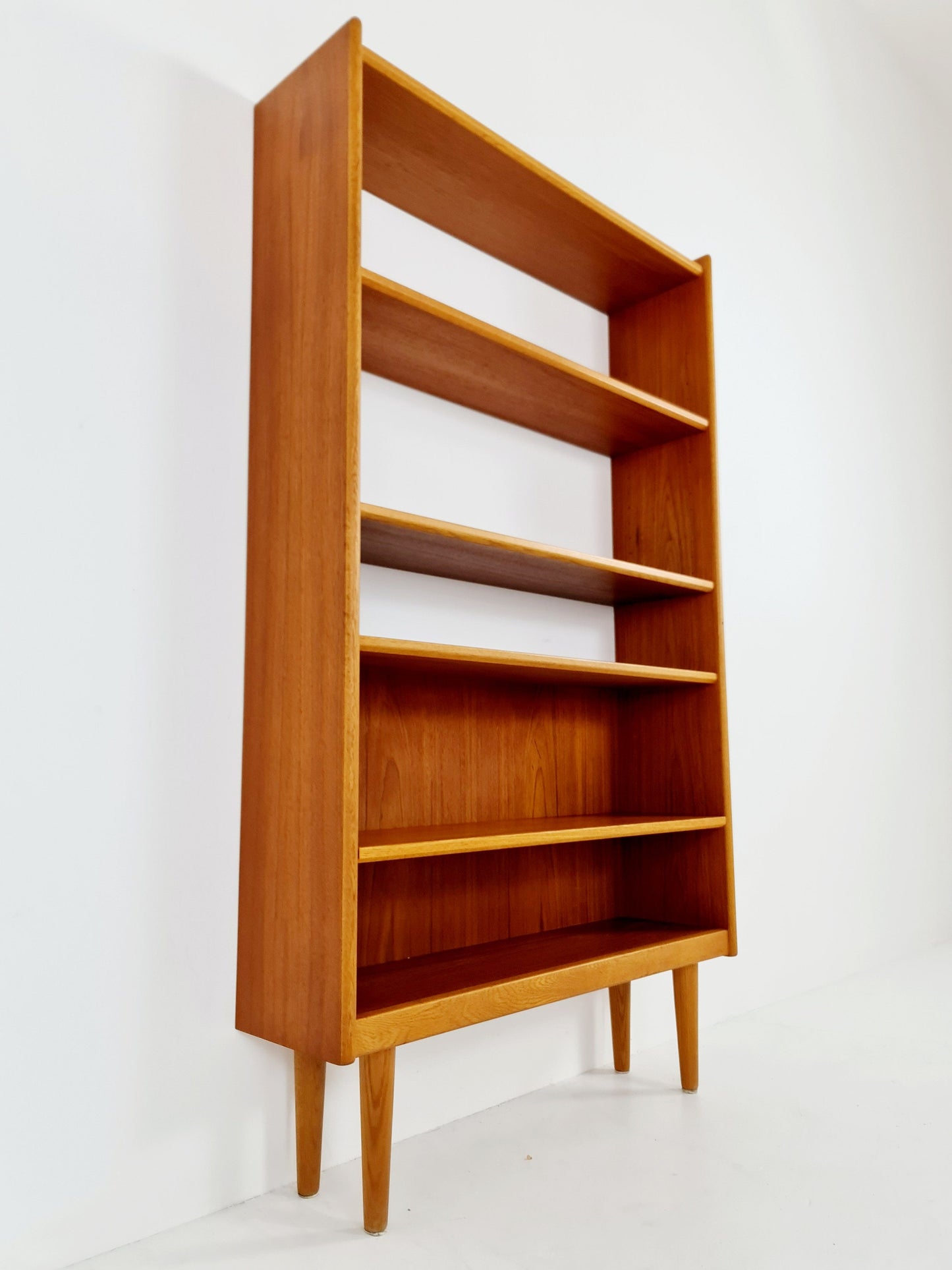 Danish freestanding vintage bookshelf system/ book case teak by Johannes Sorth, 1960s