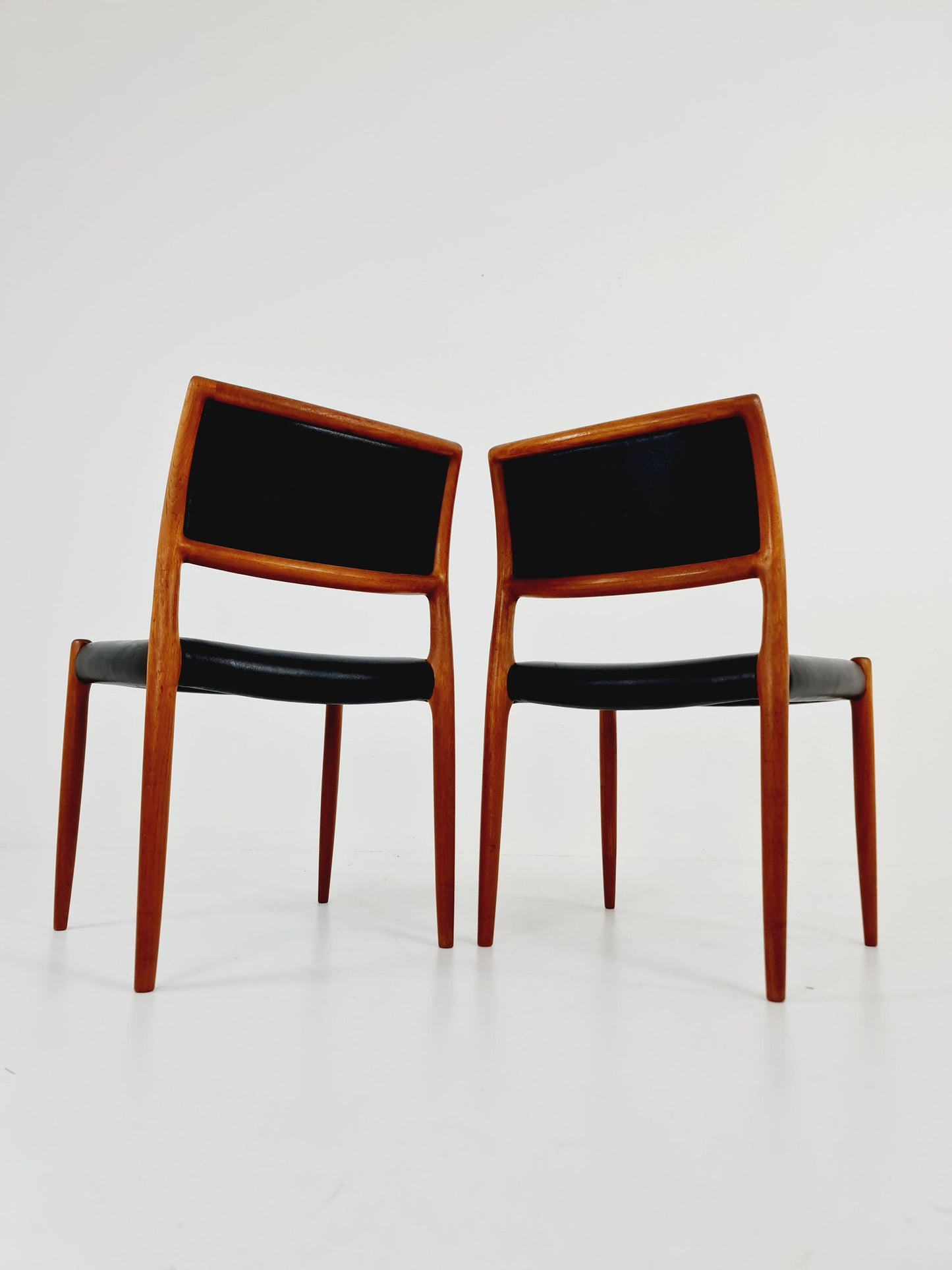 Vintage Danish teak dining charis by Niels Otto Møller Model 80, 1960s, set of 2