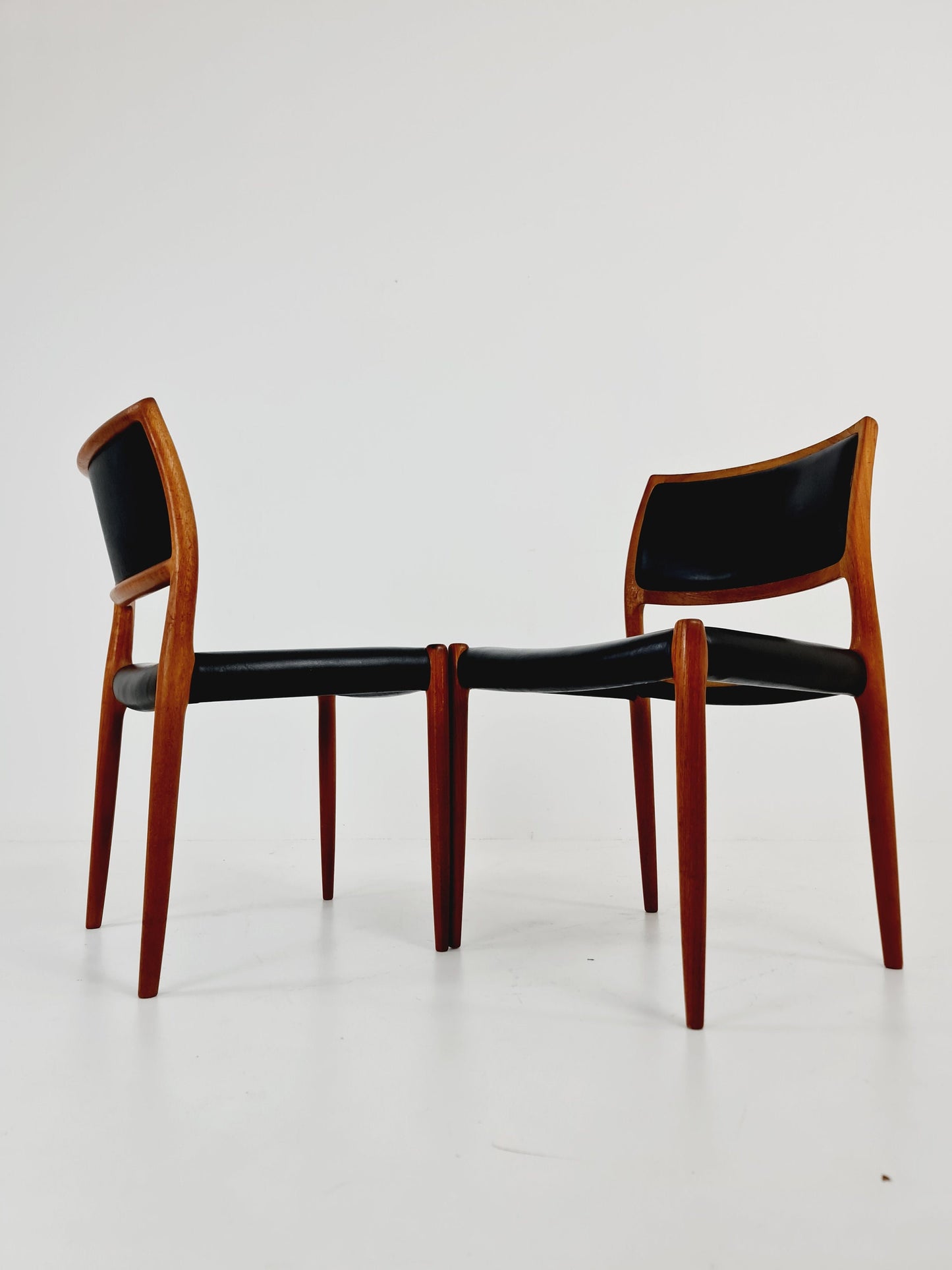 Vintage Danish teak dining charis by Niels Otto Møller Model 80, 1960s, set of 2