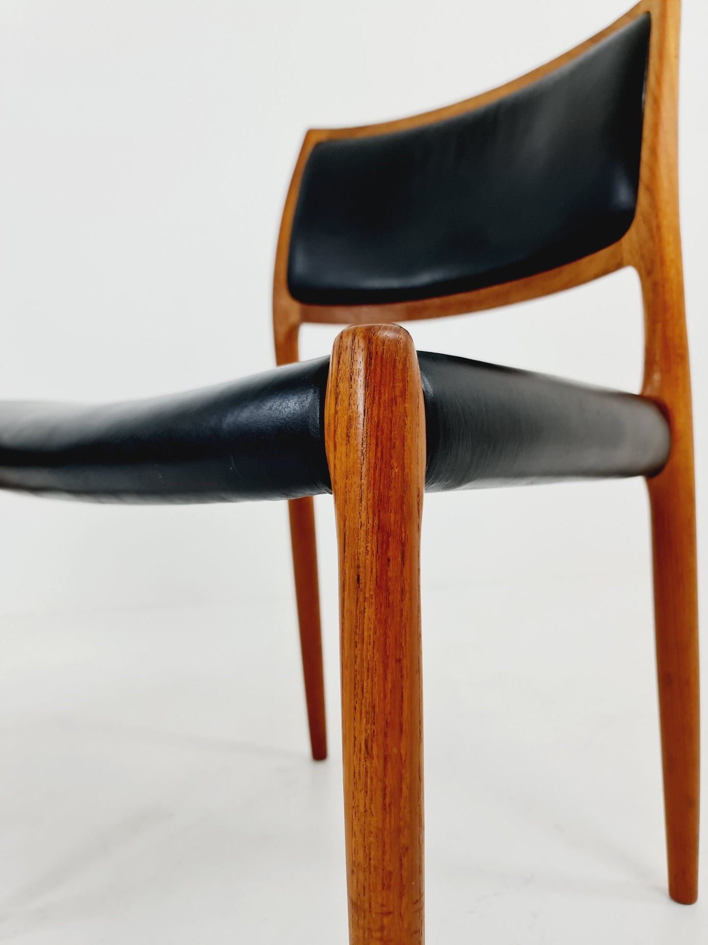 Vintage Danish teak dining charis by Niels Otto Møller Model 80, 1960s, set of 2