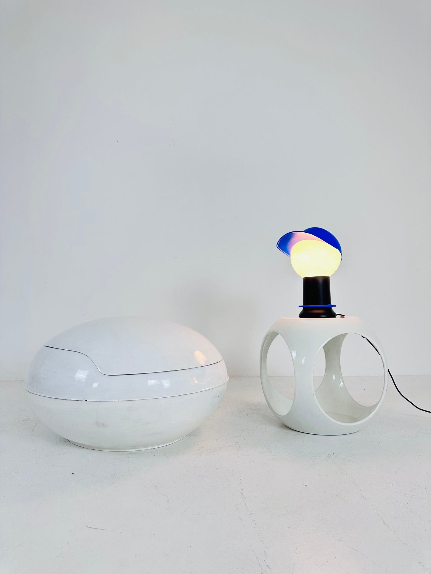 White blue Garden Egg Chair by Peter Ghyczy, 1960s
