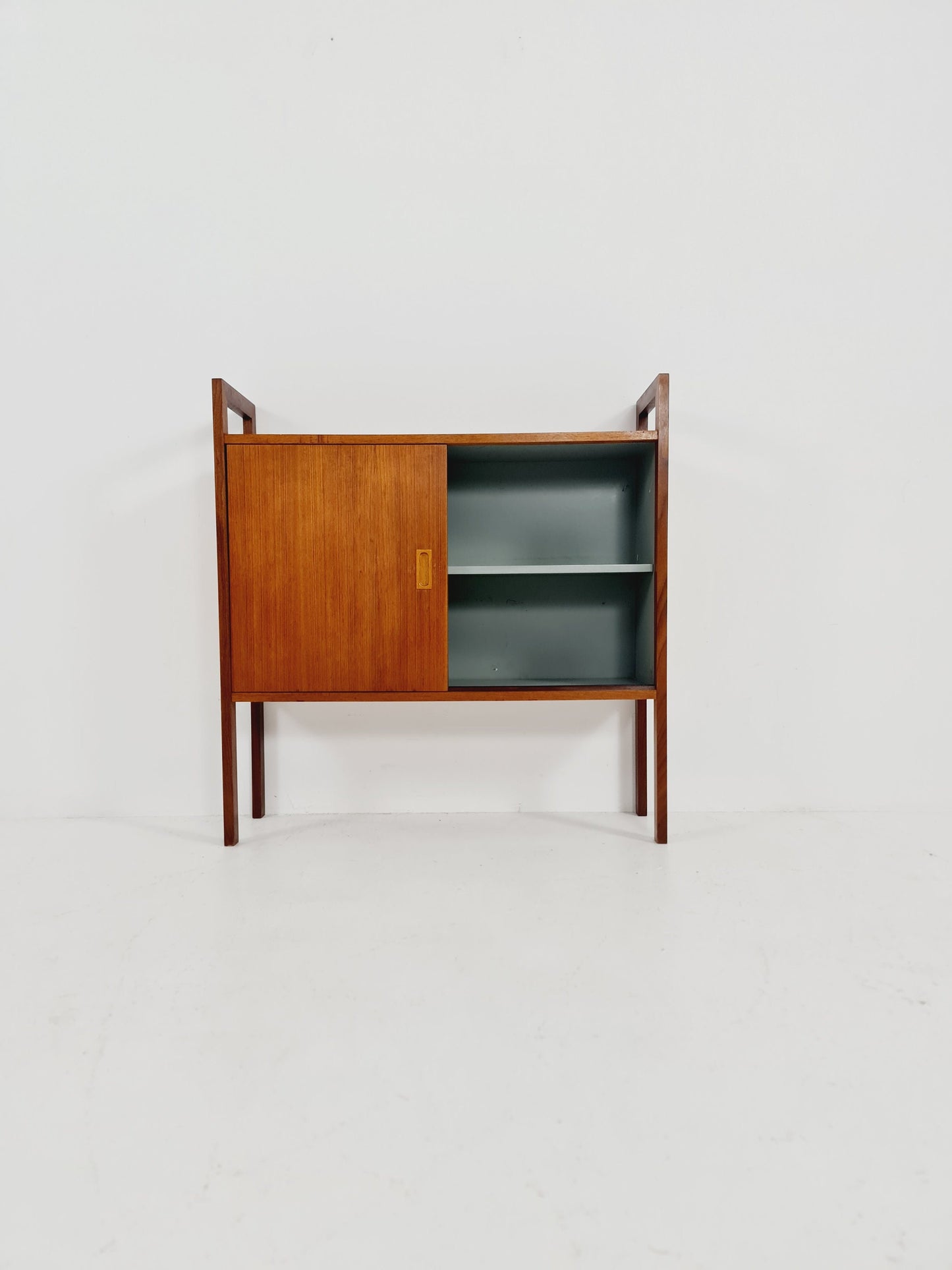 Mid-century Danish vintage teak bookshelf hallway cabinet by Gillis Lundgren, 1960s