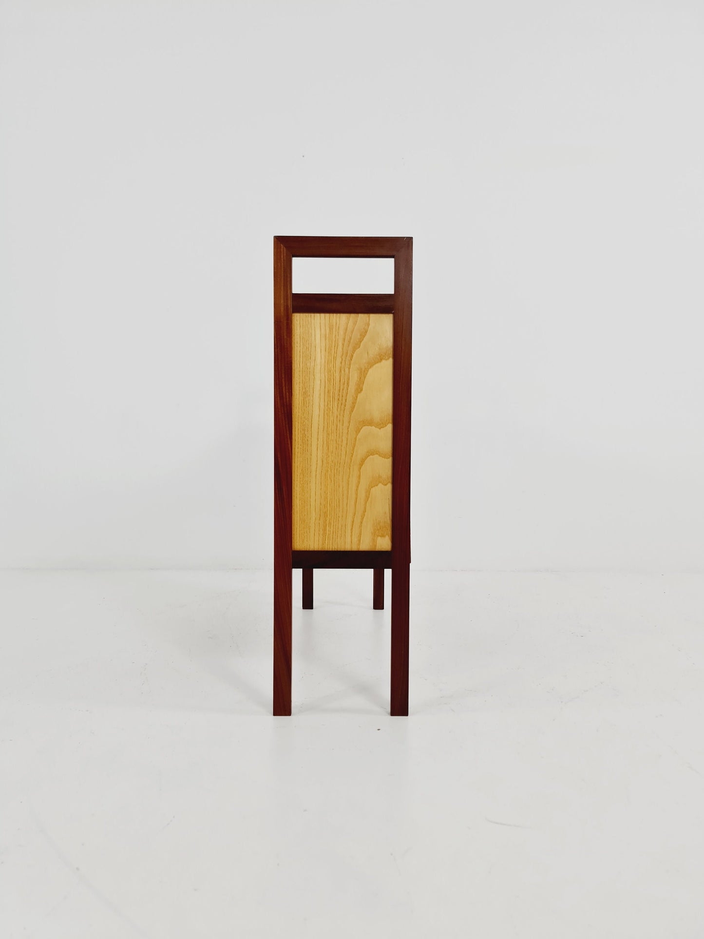 Mid-century Danish vintage teak bookshelf hallway cabinet by Gillis Lundgren, 1960s
