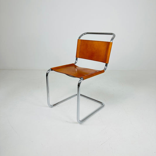 1 of 6 Mid-Century Vintage S33 chair from Mart Stam by Fasem Italy 1980er