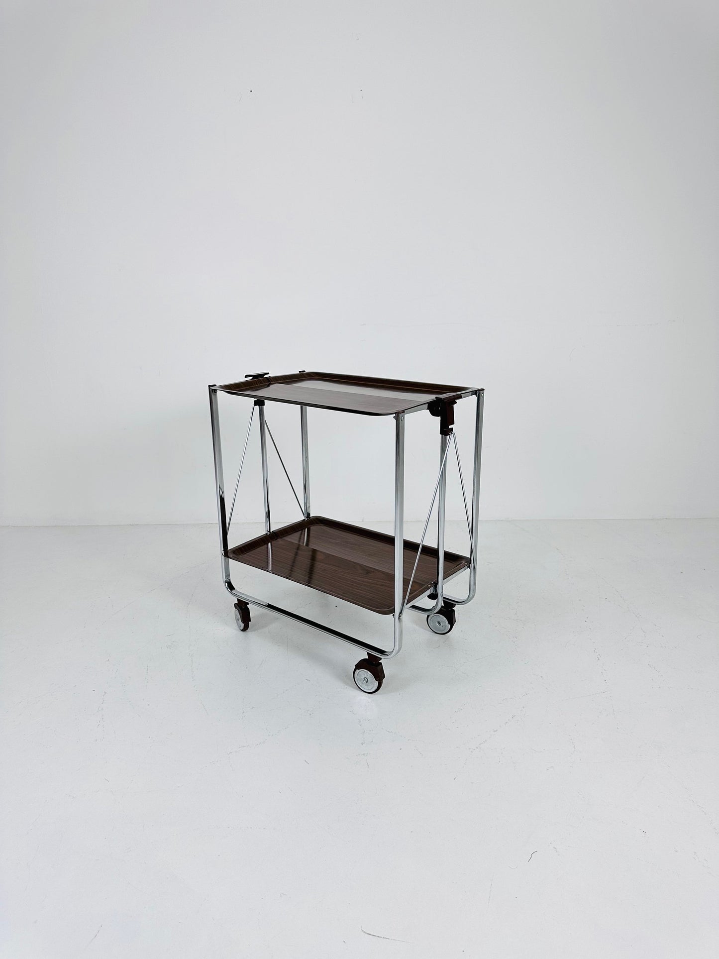 Foldable mid century tea cart Serving Trolley, 1960s