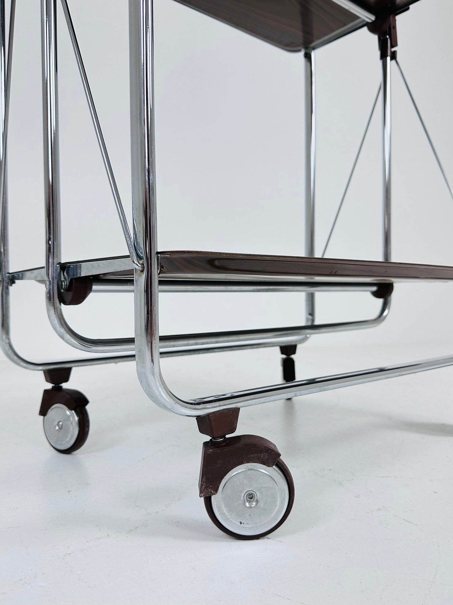 Foldable mid century tea cart Serving Trolley, 1960s