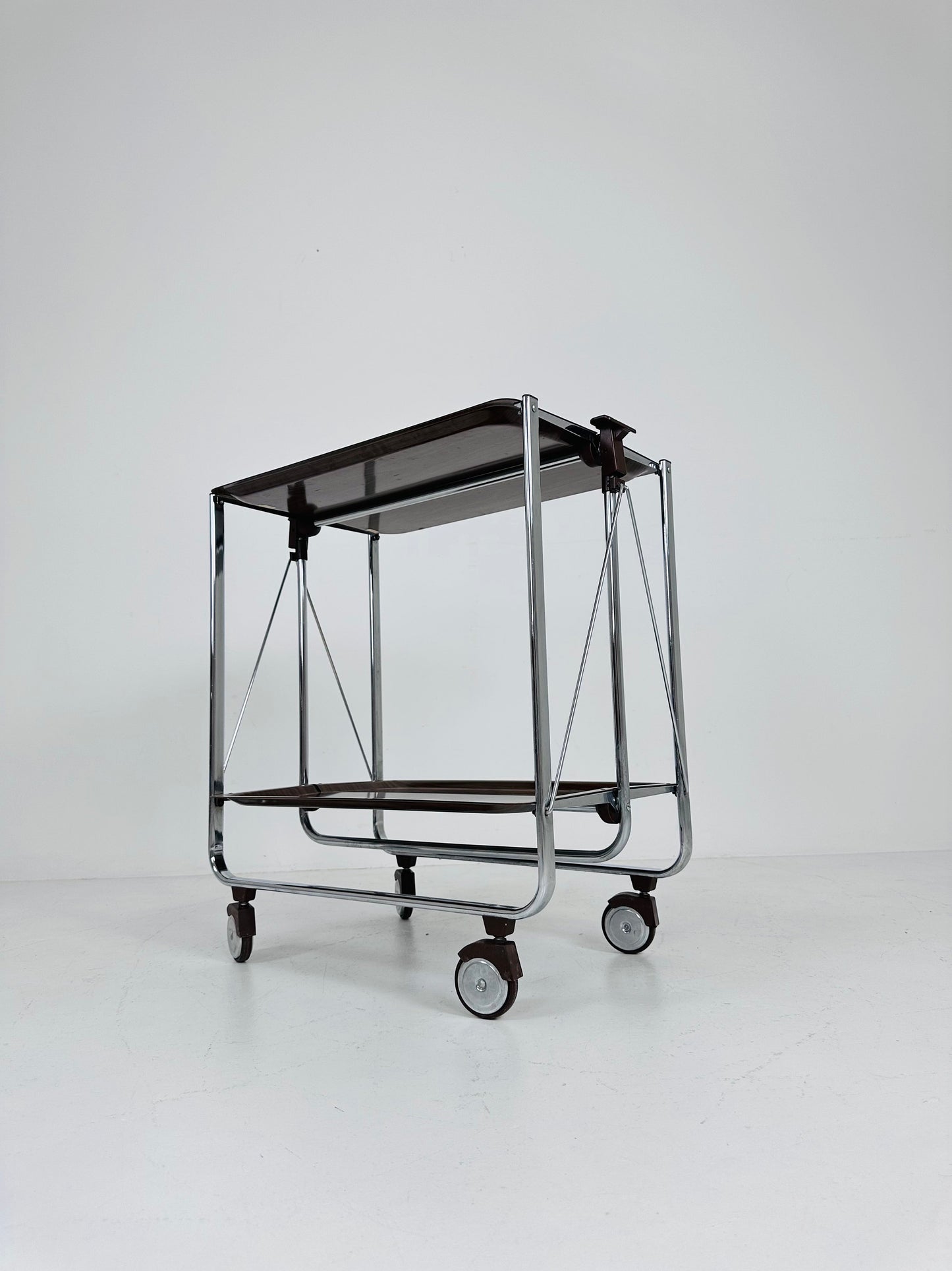 Foldable mid century tea cart Serving Trolley, 1960s