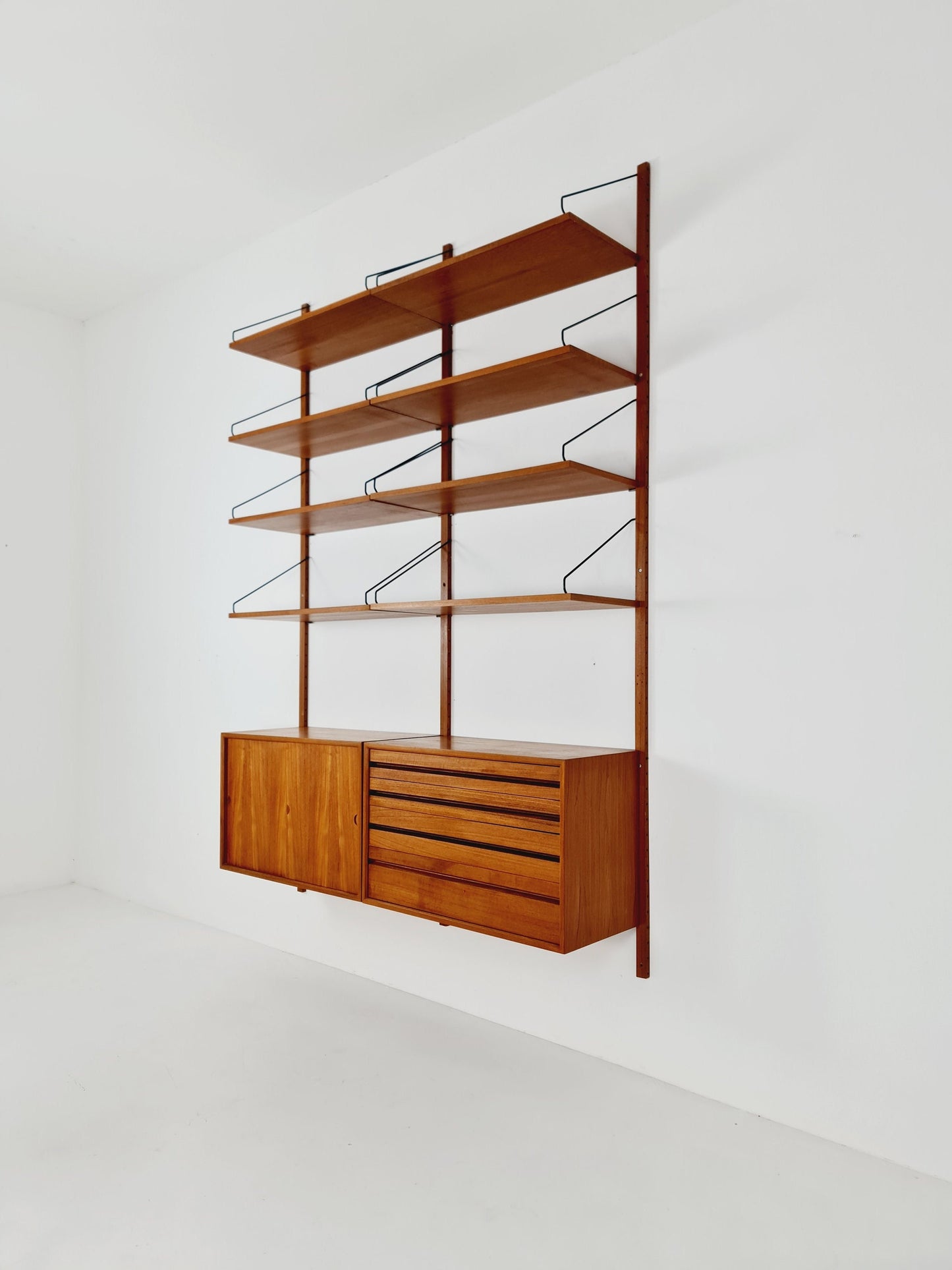 Mid century Danish Teak Wall Unit by Poul Cadovius for Cado, Denmark, 1960s