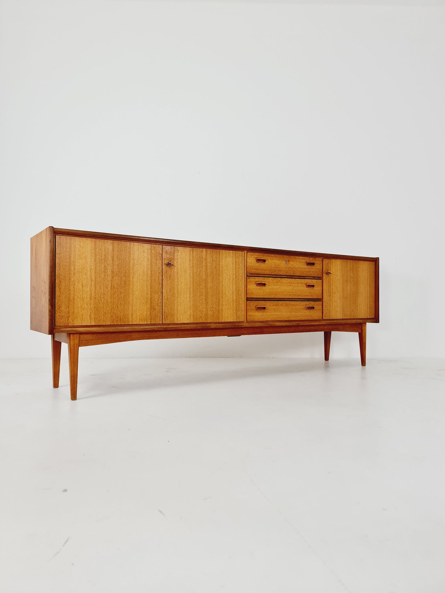 Mid Century Modern German Teak Sideboard by Bartels Möbel, 1960s