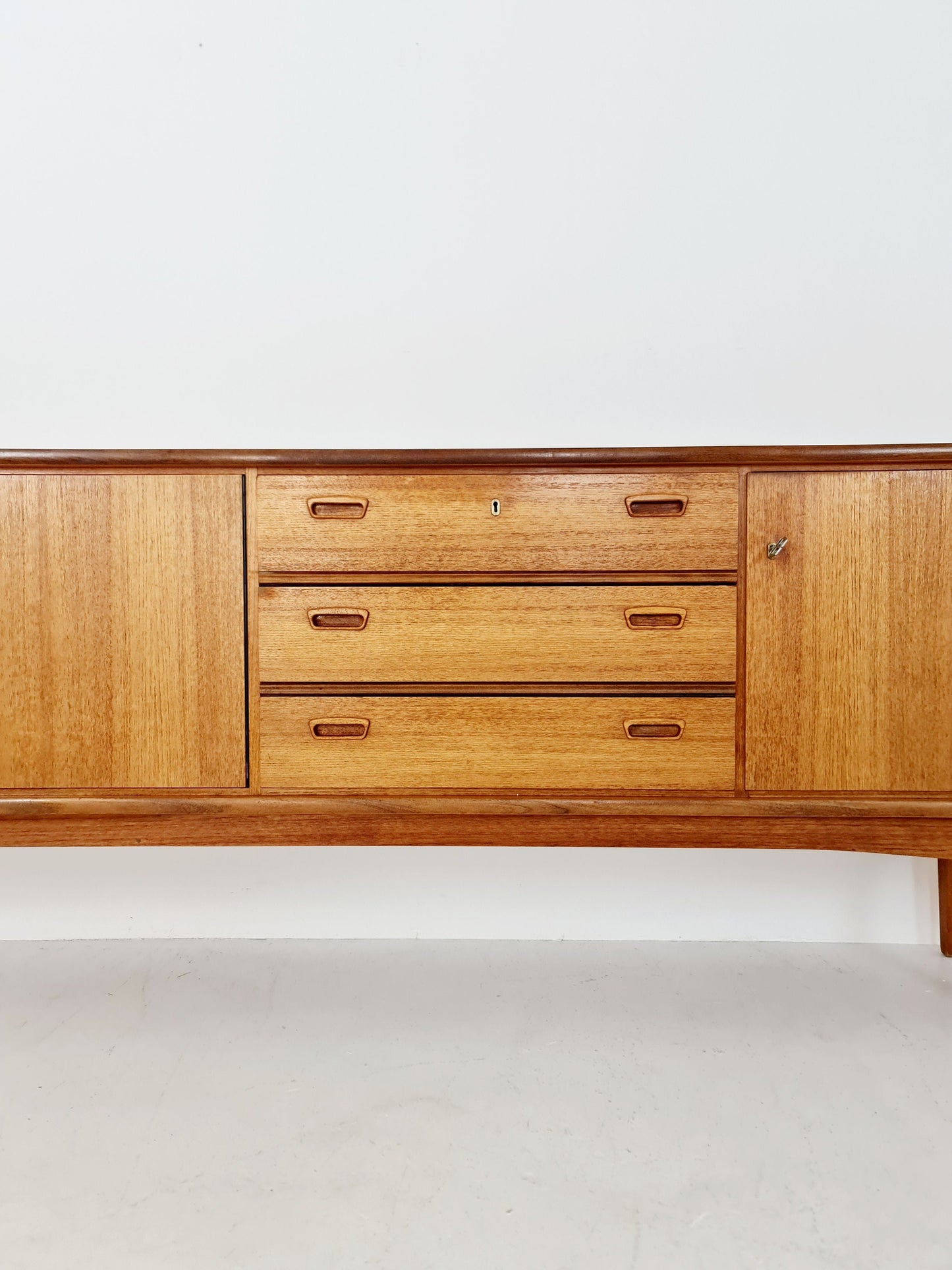Mid Century Modern German Teak Sideboard by Bartels Möbel, 1960s