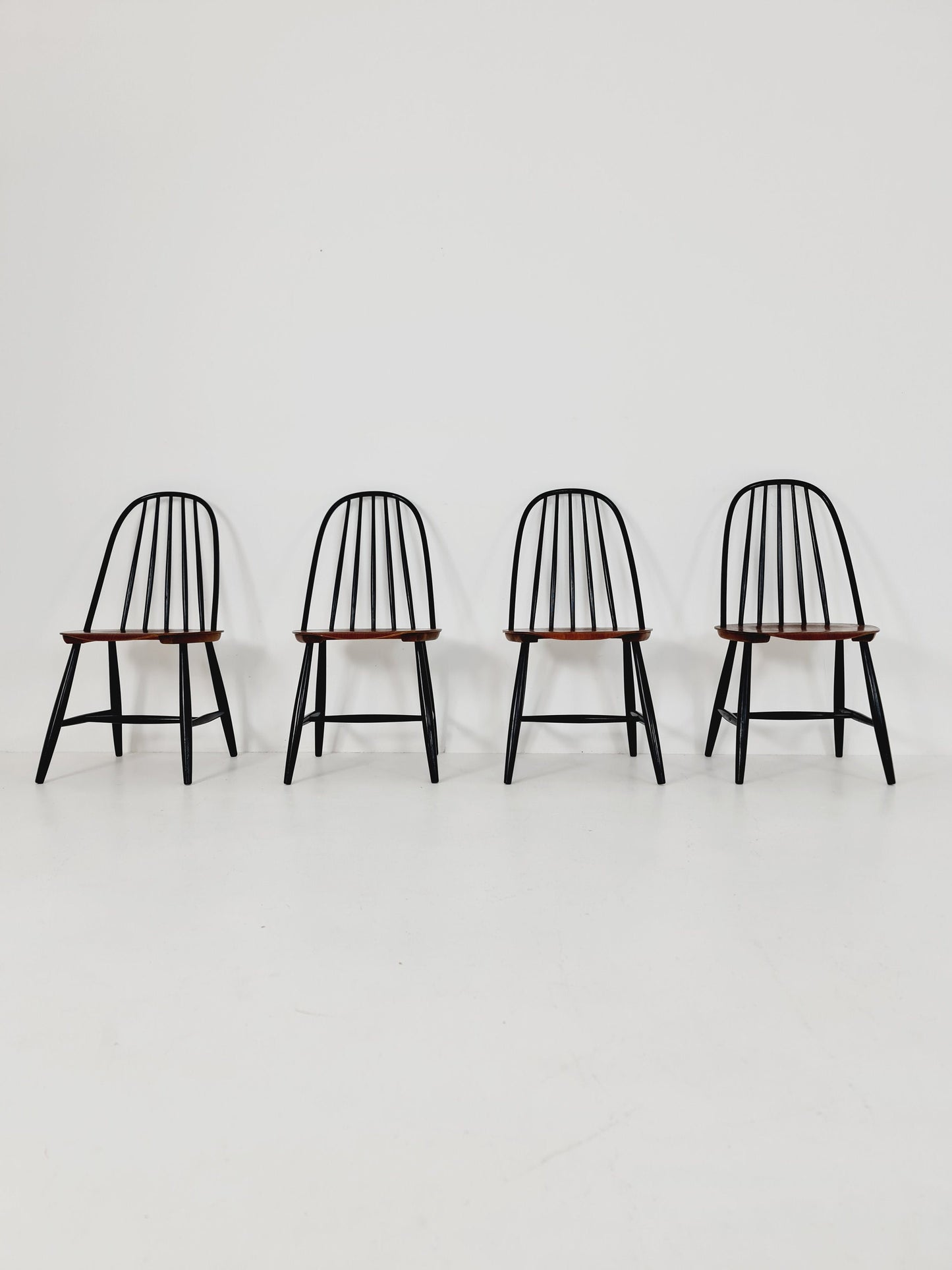Mid century dinning chair by Ilmari Tapiovaara, Hagafors Sweden, 1960s, set of 4