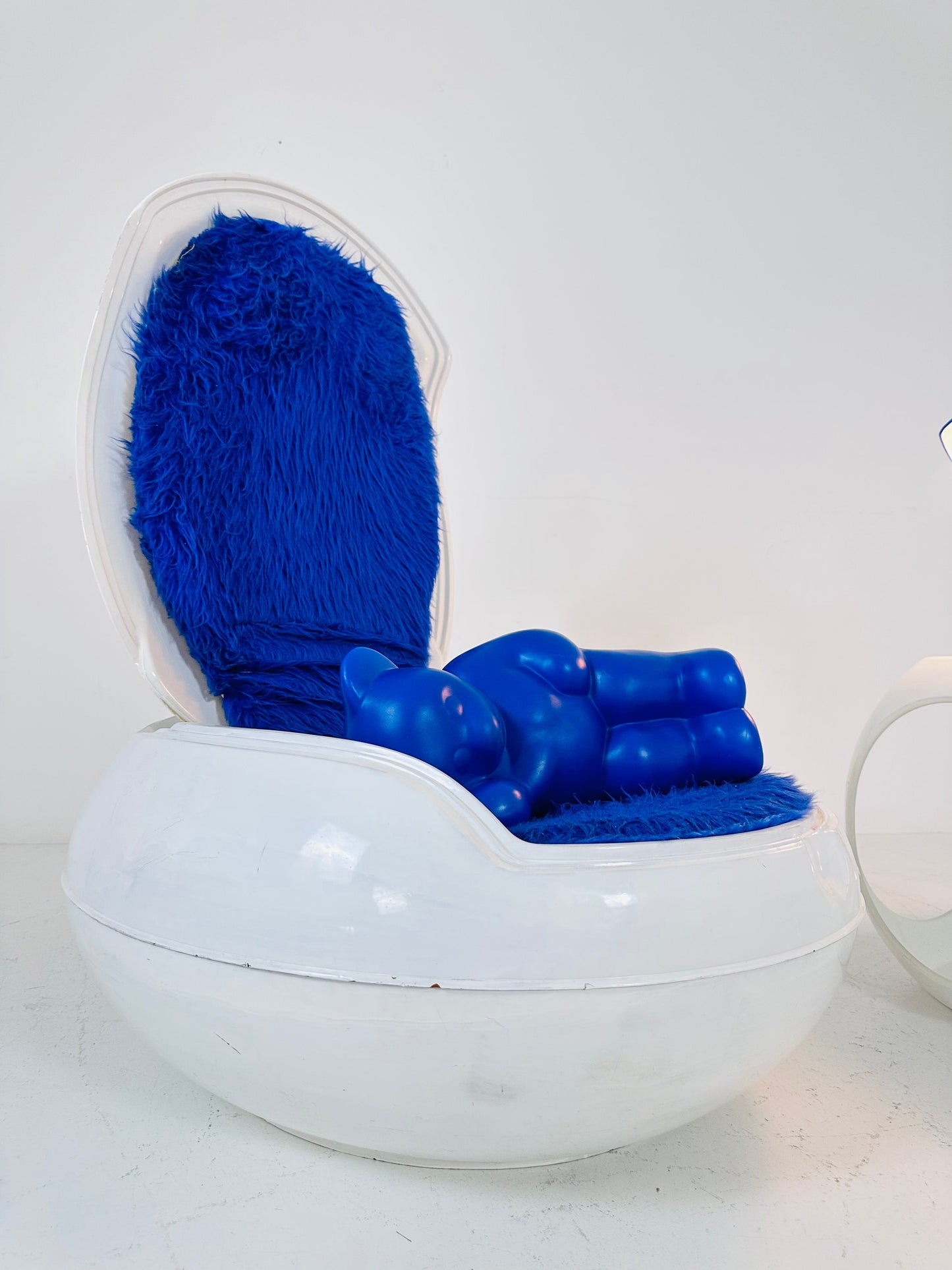 White blue Garden Egg Chair by Peter Ghyczy, 1960s