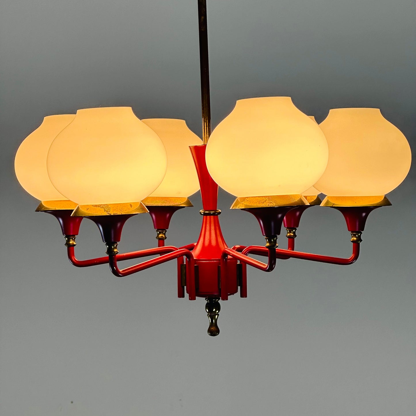 Mid-Century Modern Tulipan Pendant Lamp from Kaiser, 1950s