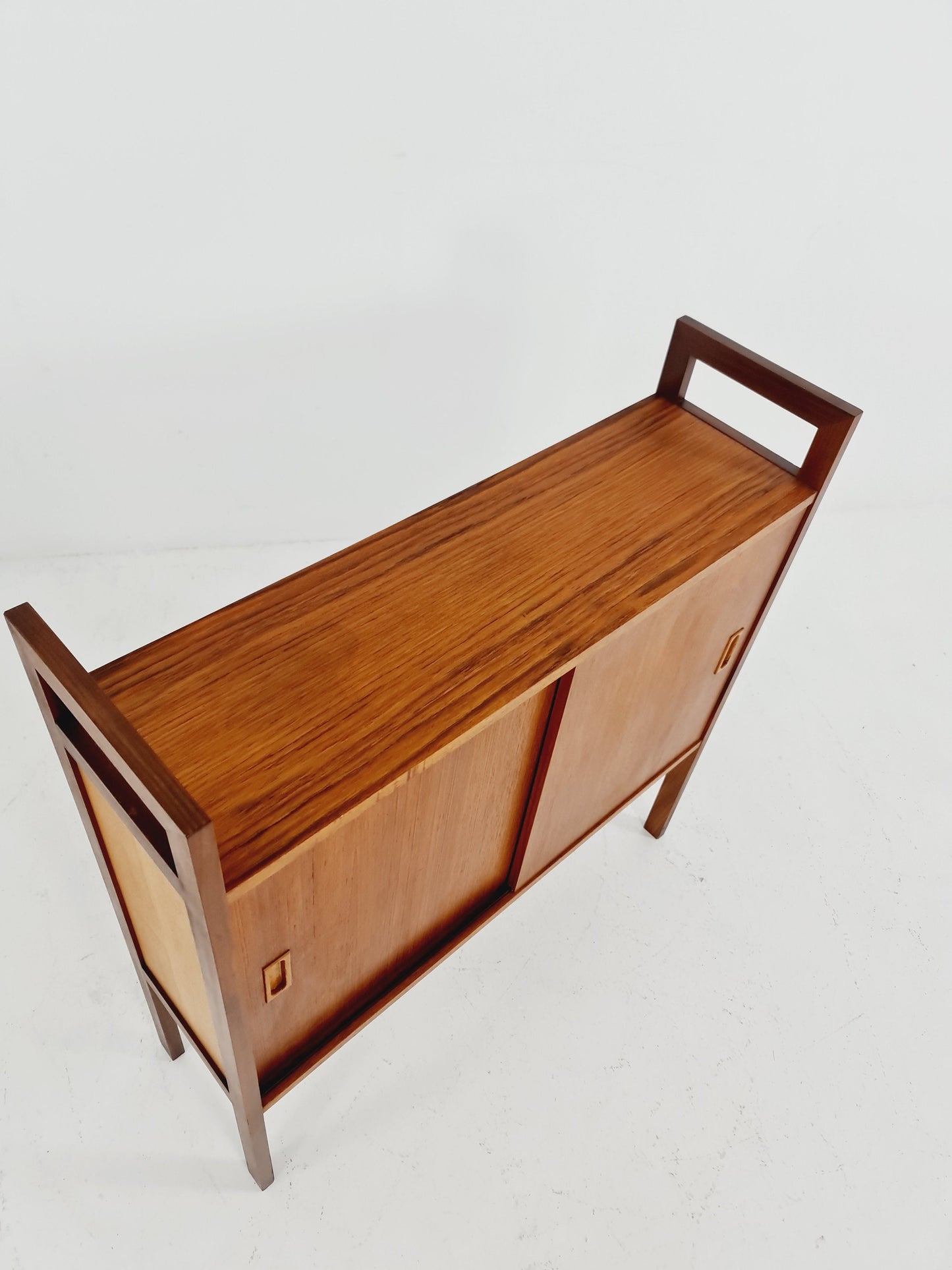 Mid-century Danish vintage teak bookshelf hallway cabinet by Gillis Lundgren, 1960s