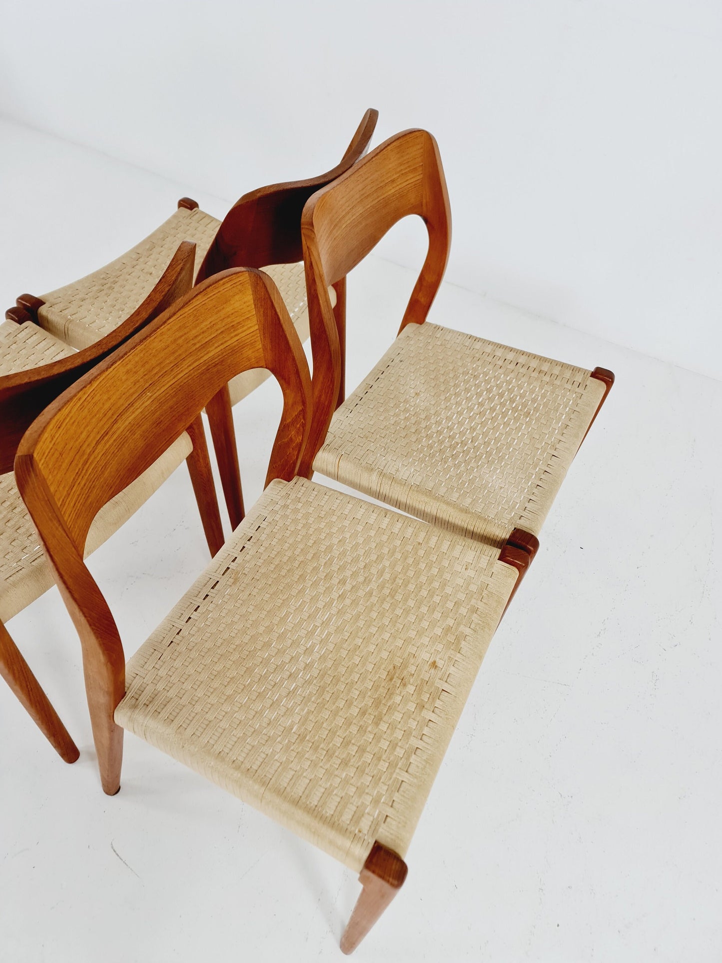 MidCentury Danish Teak Dining Chairs Niels O.Moller, modell 71, 1960s, set of 5