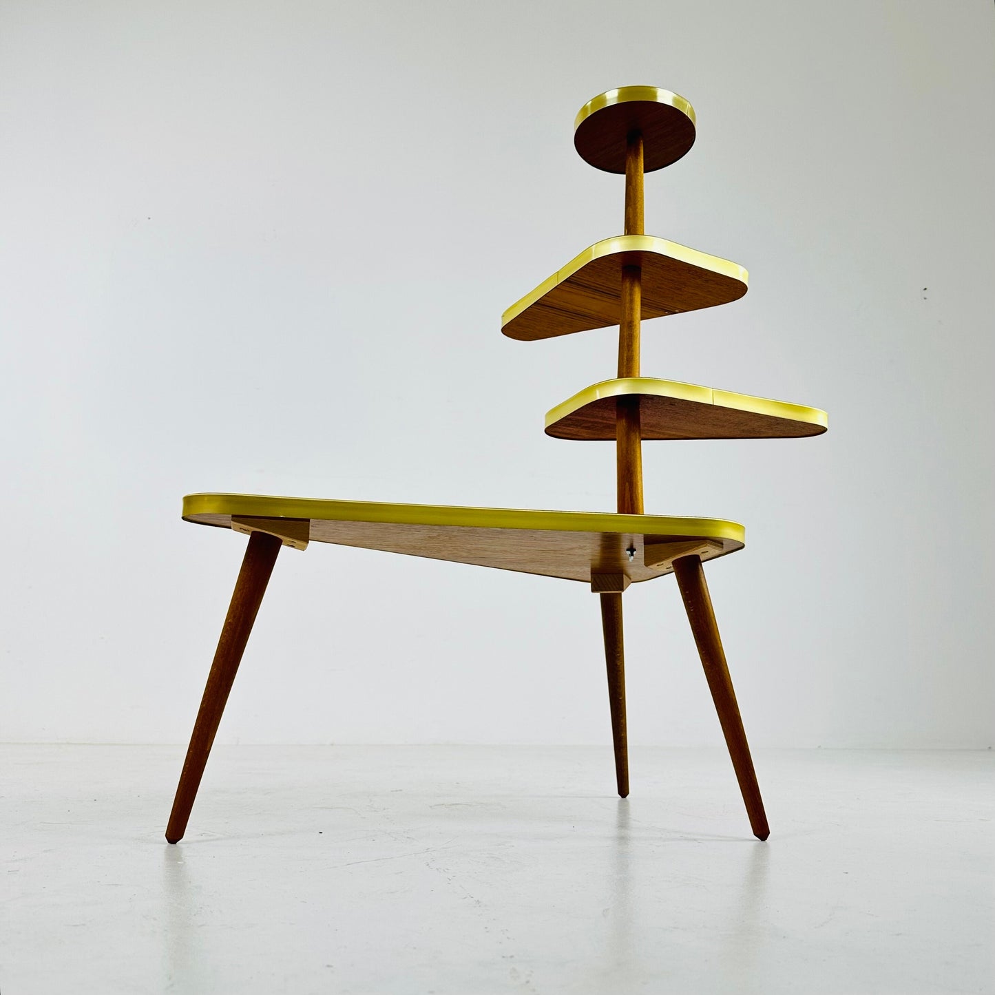 BIG German Plant Stand, Colorful Vintage Mid-Century Minimalist Indoor Plant Stand Side Table Retro flower table