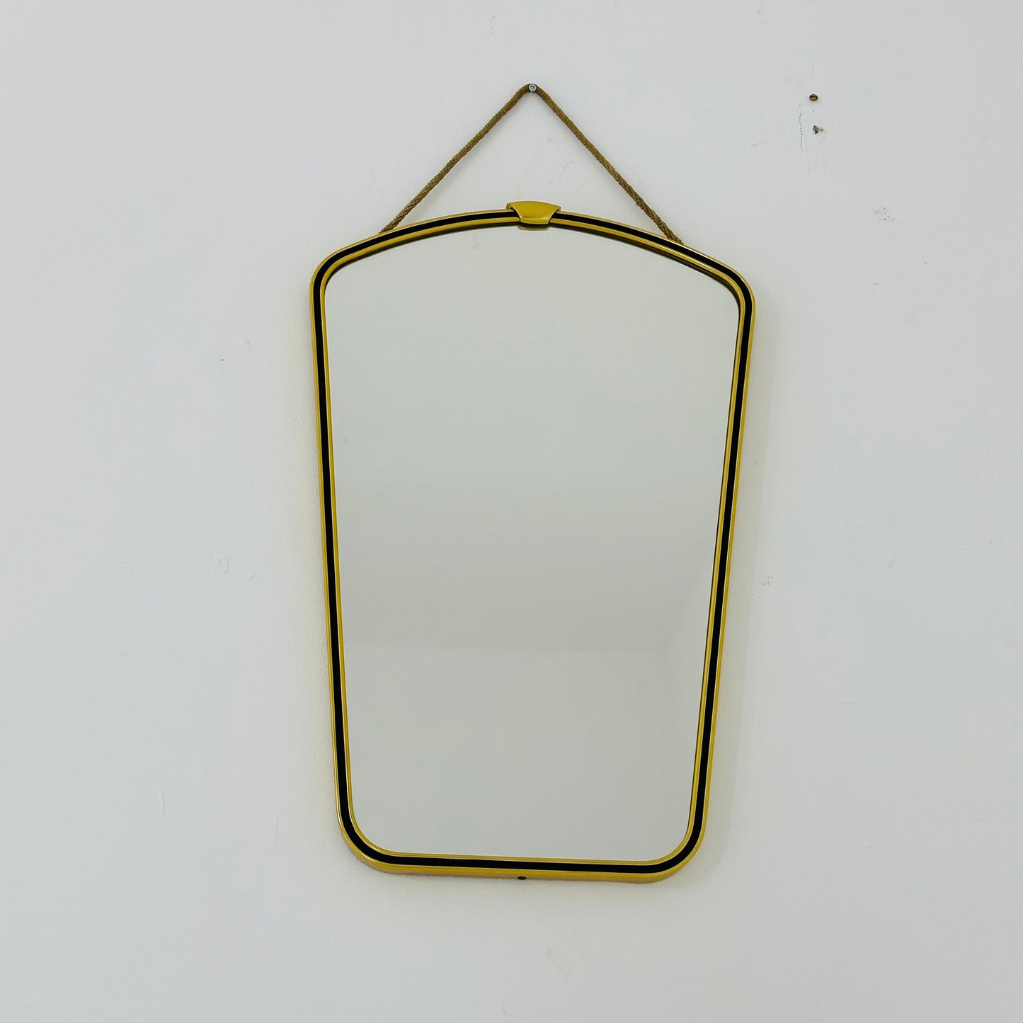 Mid century Original beautiful brass wall mirror. 1960s